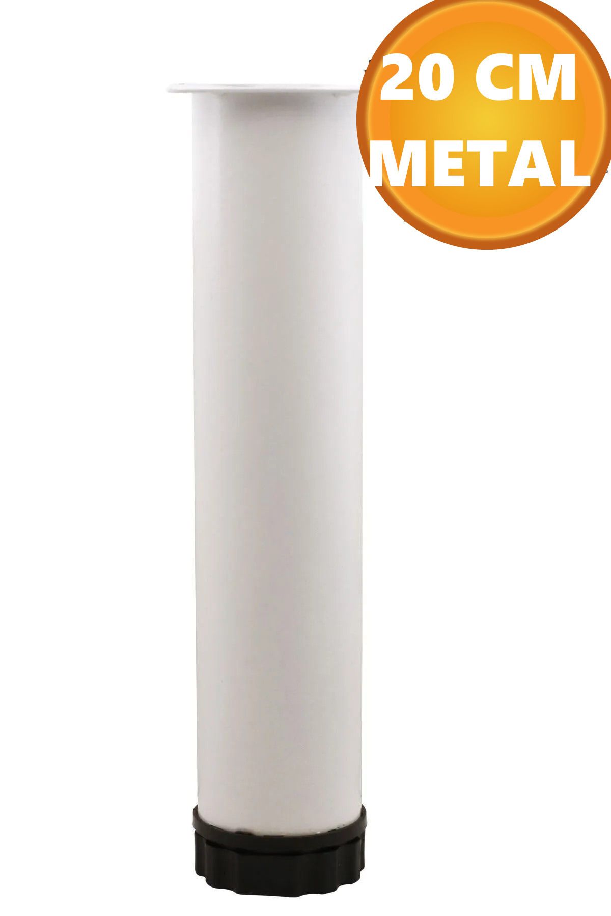 Mikasso Metal 20 Cm Beyaz Ayarlanabilir Mobilya Kanepe Koltuk Baza Yükseltici Destek Ayağı Ayakları Beyaz T