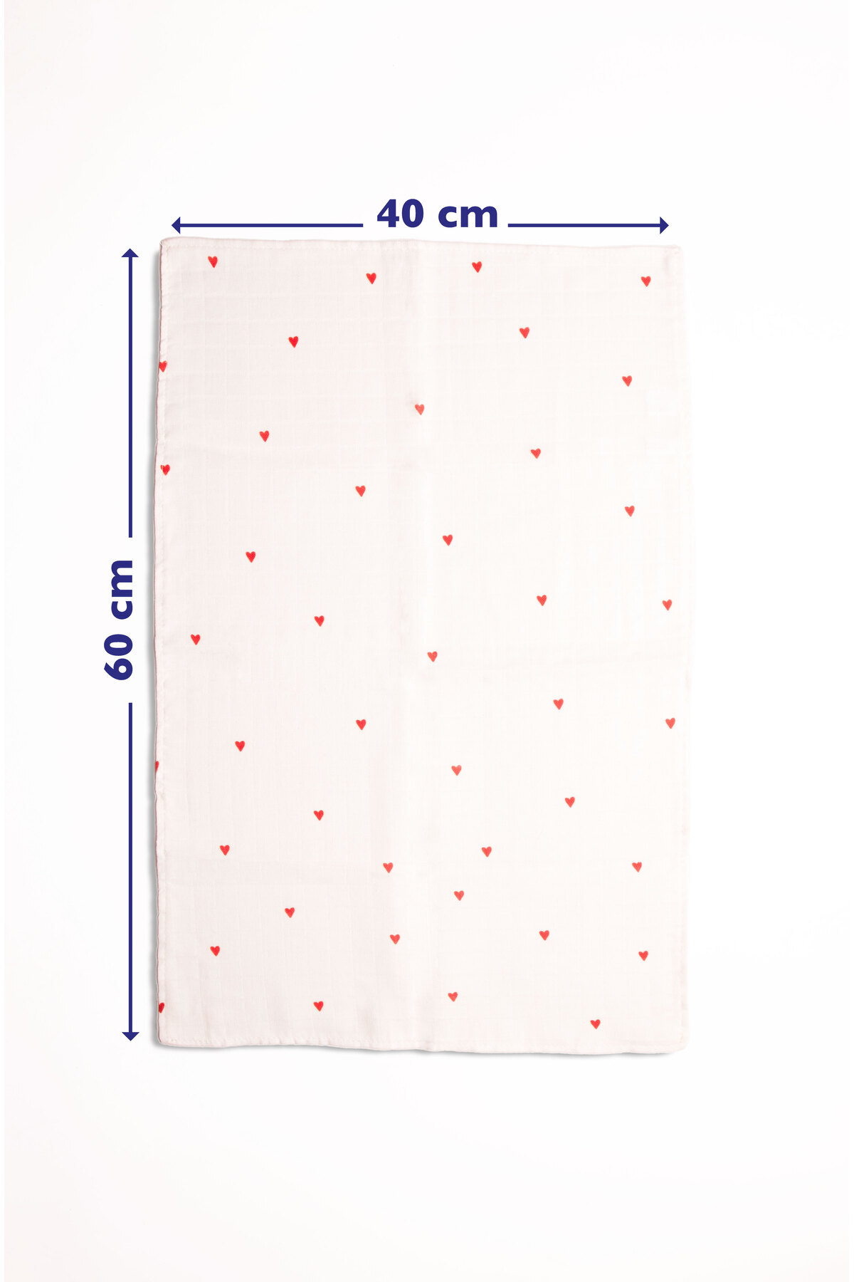 EMAYlab-Cupid Heart Patterned 100% Muslin - Cotton Kitchen Drying Cloth and Baby Shoulder Diapers (Set of 3) 2