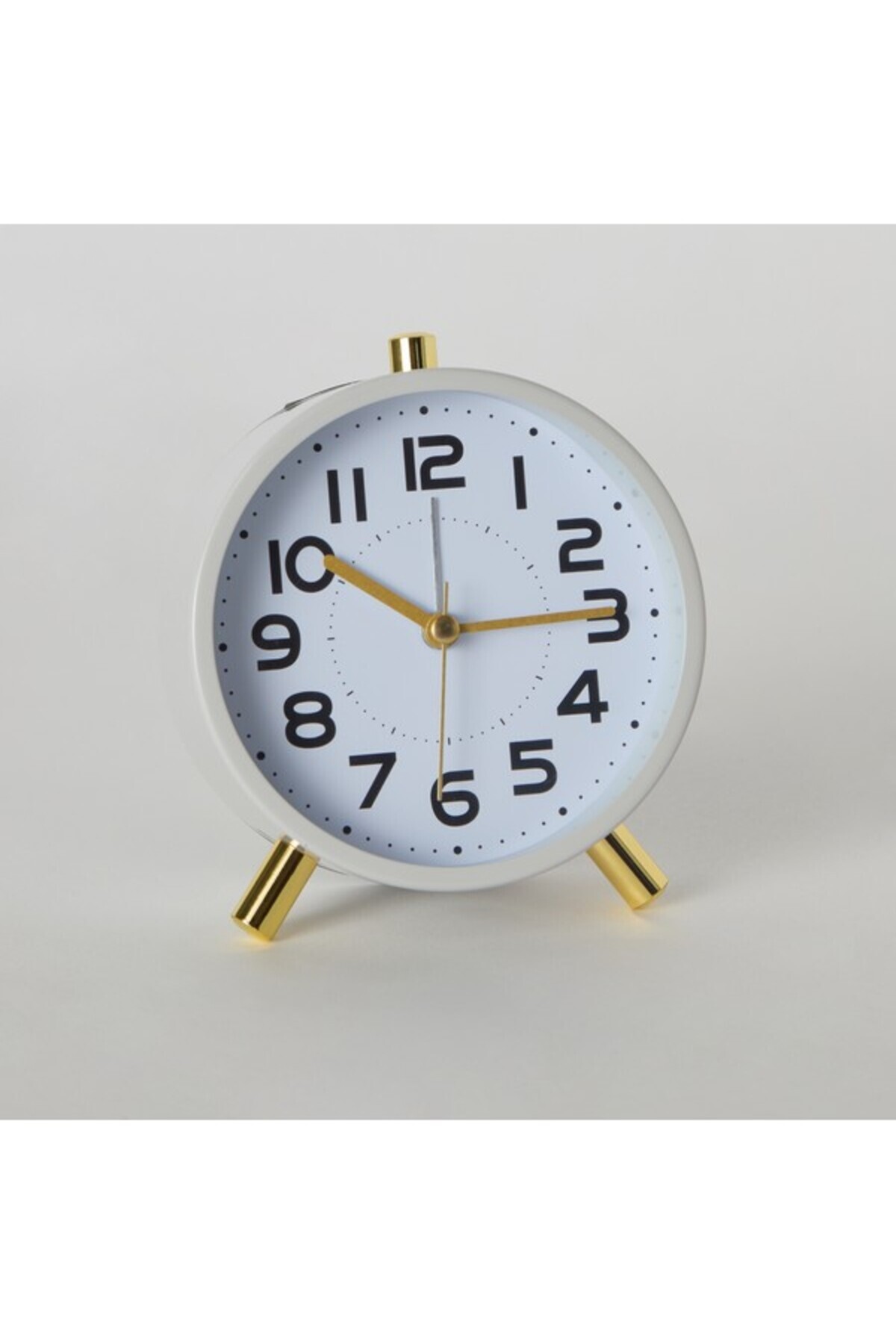 Home Box-Emir Metal Table Alarm Clock with Night Light 11x5.5x12 cm 6