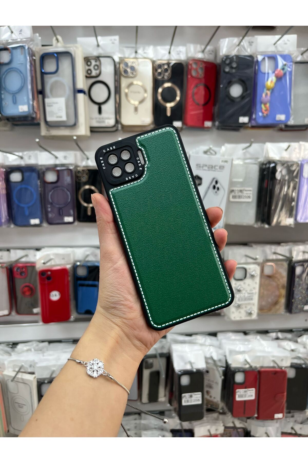 TECNOTREND Oppo Reno 4 Lite Uyumlu Deri Görünümlü Renkli Silikon Kılıff