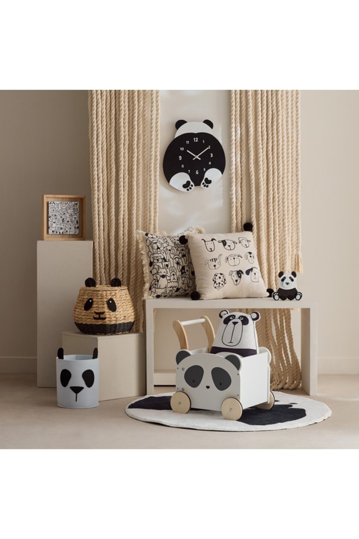 Home Box-Forresta Panda Round Rug 100 cm 4