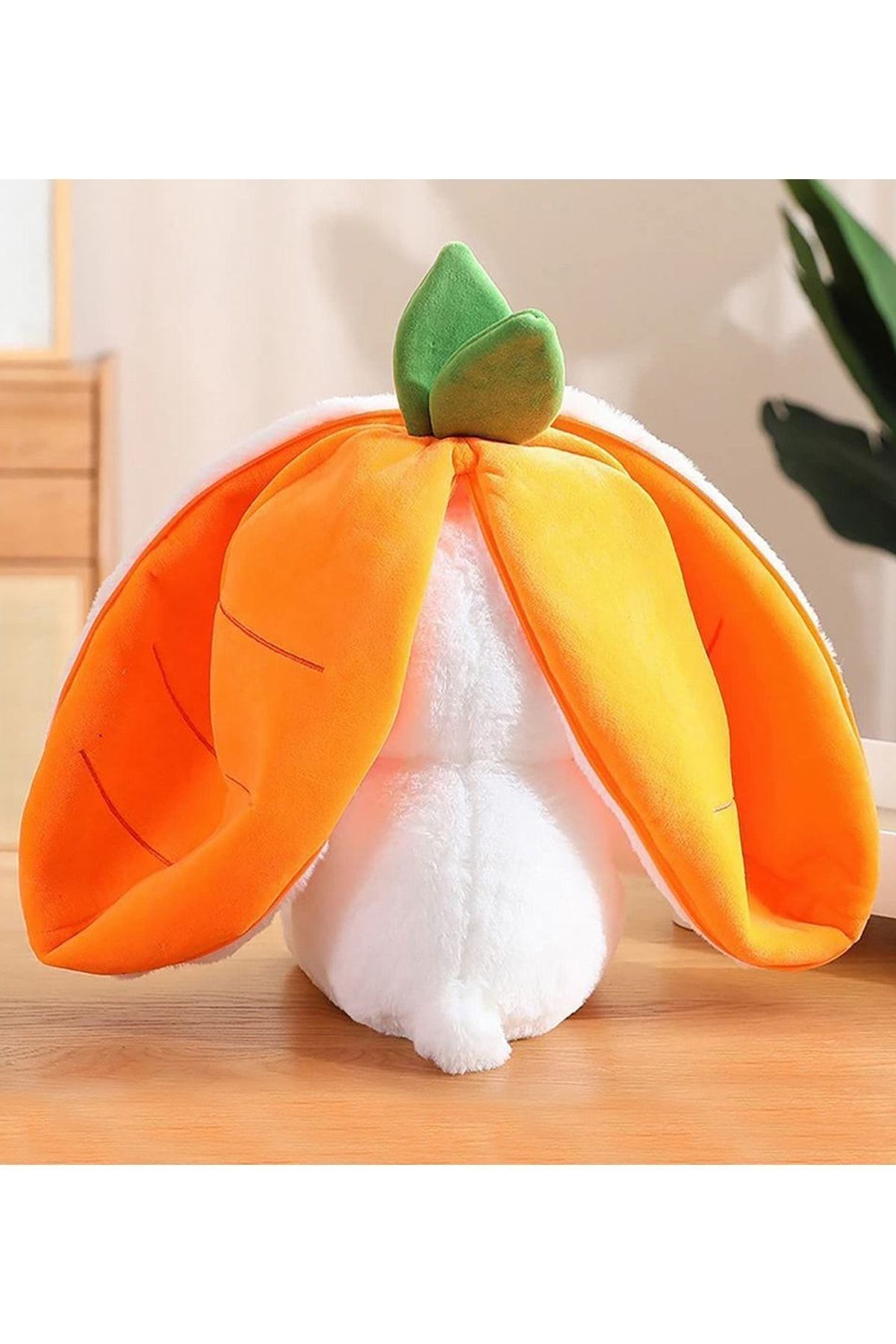 Moontoys-Special Pink Rabbit Plush for Lovers Both Carrot and Rabbit Zipper 3