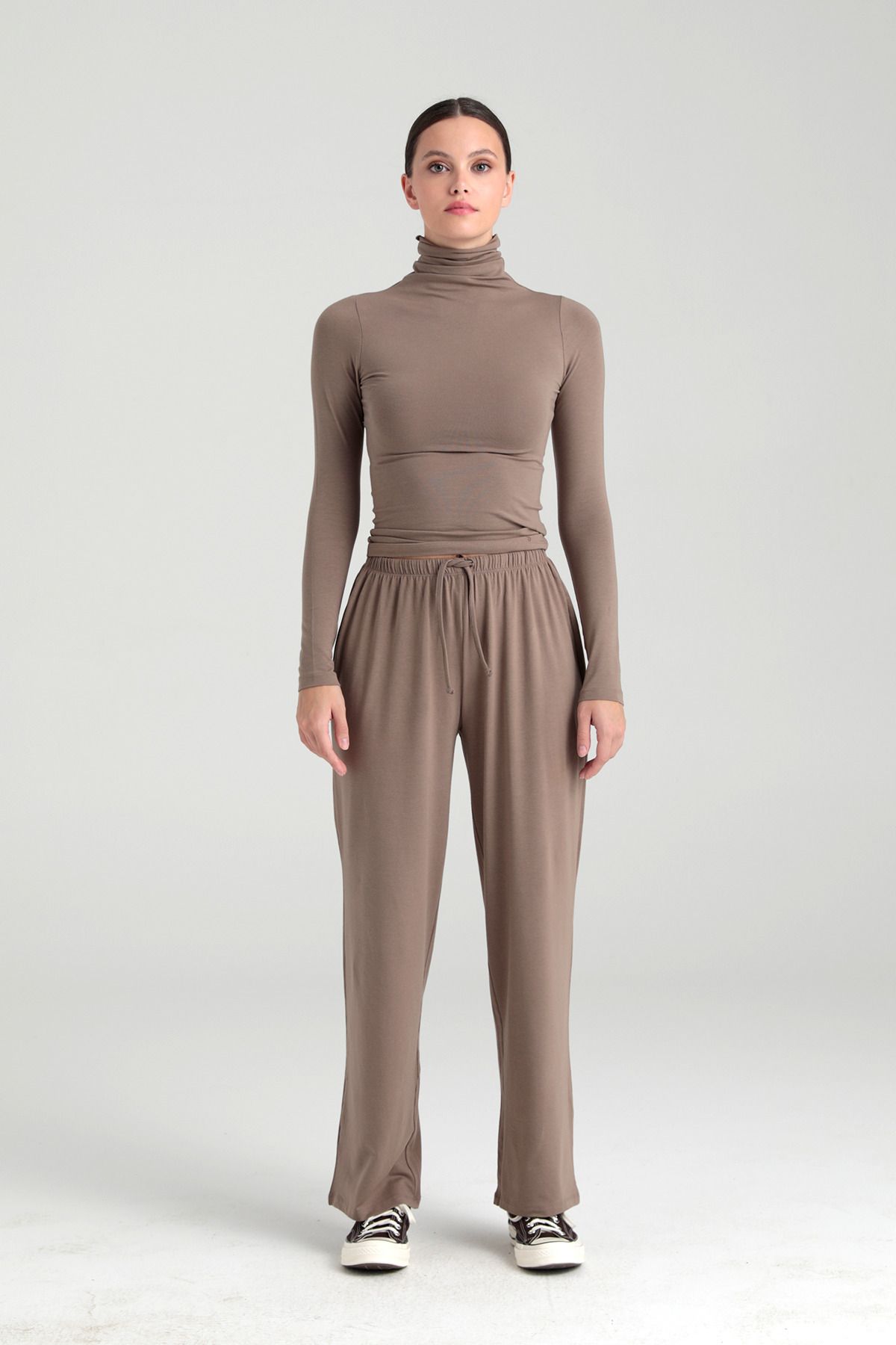 SHEISMONO-Mastering Collar Trousers - Ultra Soft Lace up Set 3