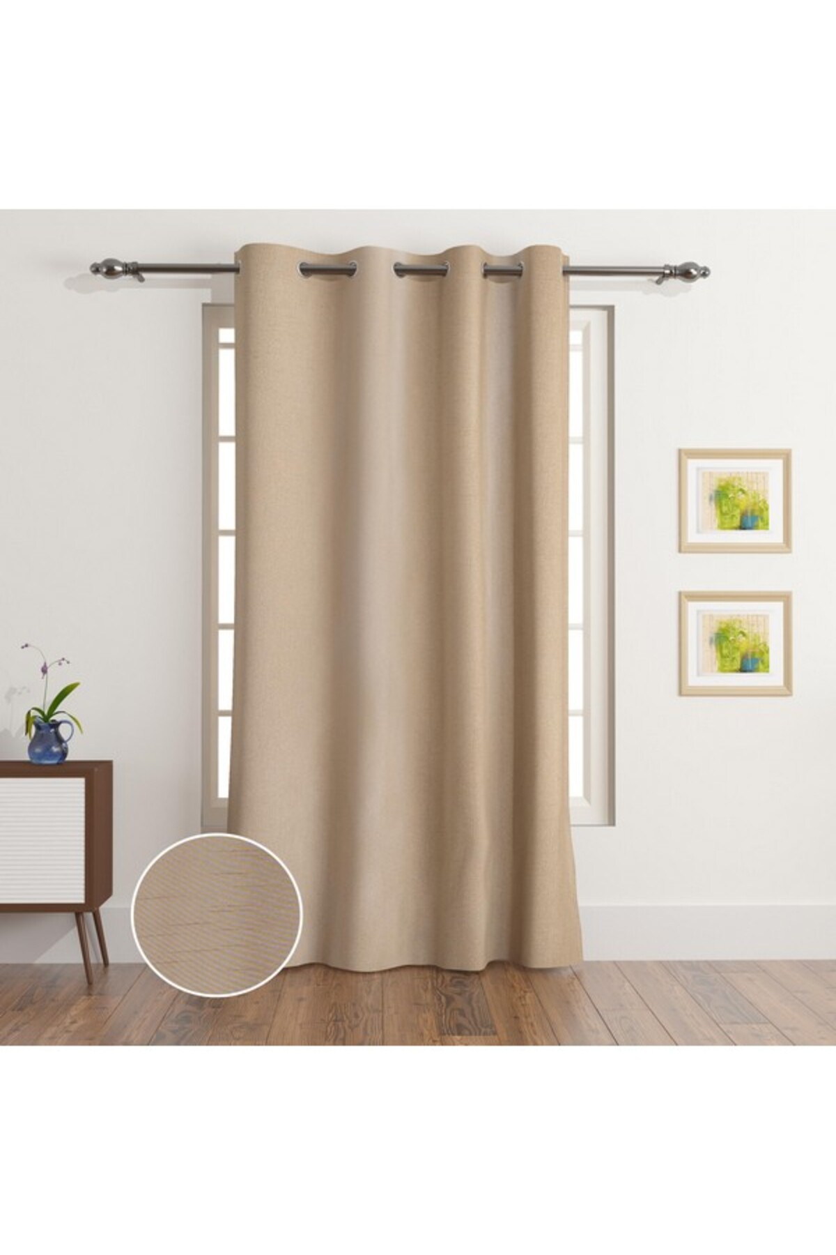 Home Box Amity Dupioni Single Curtain 140x240 cm