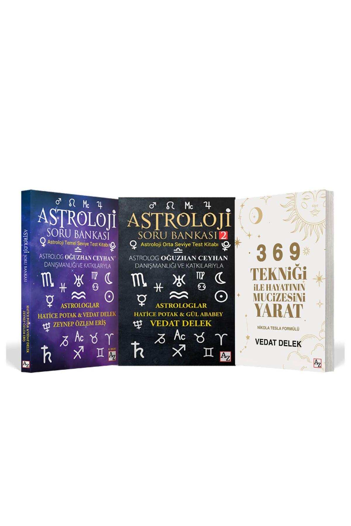 Az Kitap Astroloji 3'lü set -Hatice Potak-Gül Ababey- Vedat Delek & Funda Akosman
