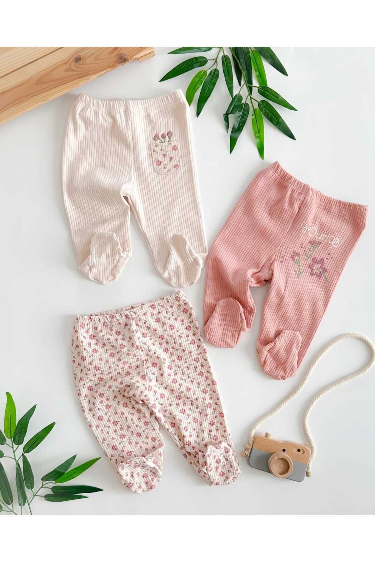 Skygo-Newborn 3-Piece Floral Themed Romper Set 1