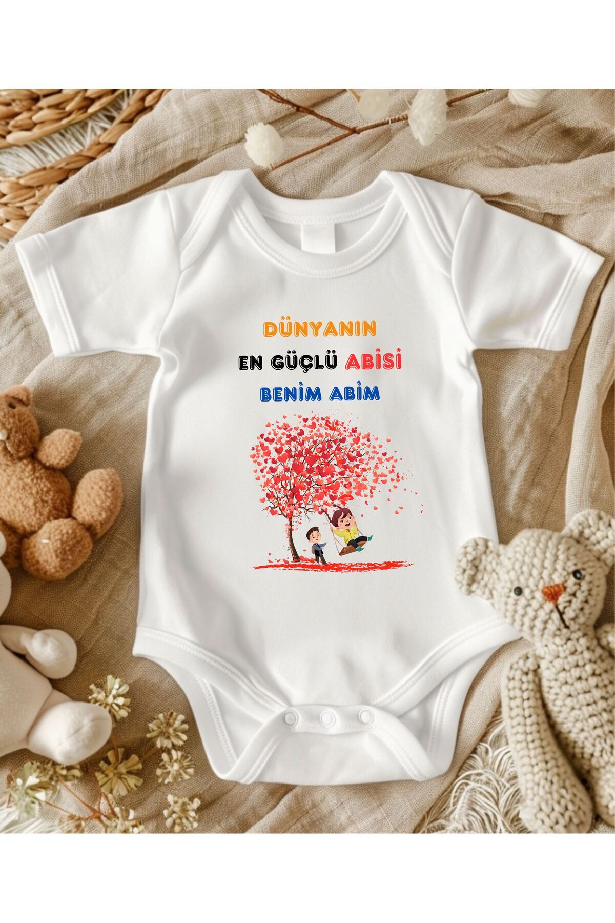 lupi yazılı zıbın hediye yenidoğan anne baba hala yenge amca dayıya