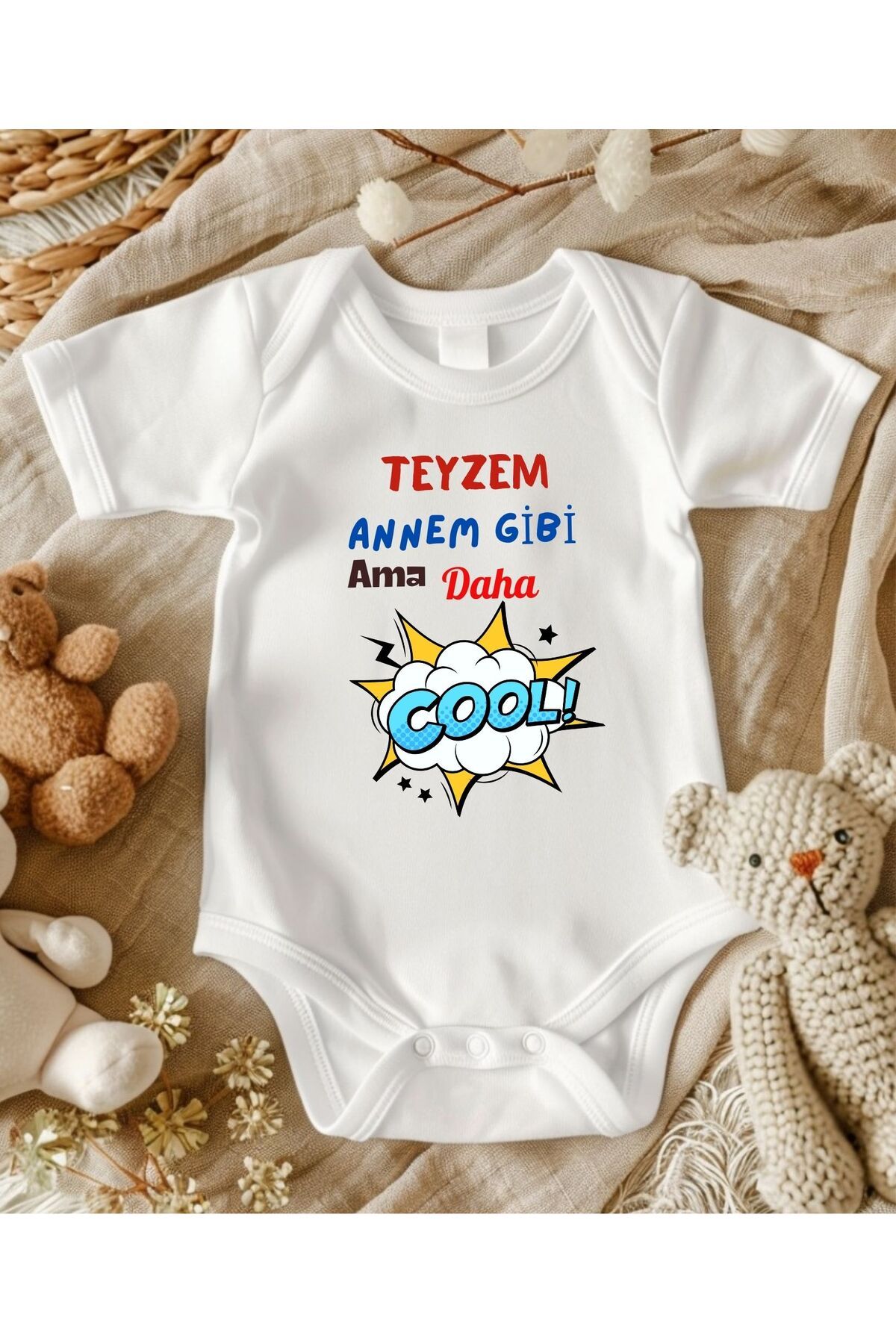 lupi yazılı zıbın hediye yenidoğan anne baba hala yenge amca dayıya