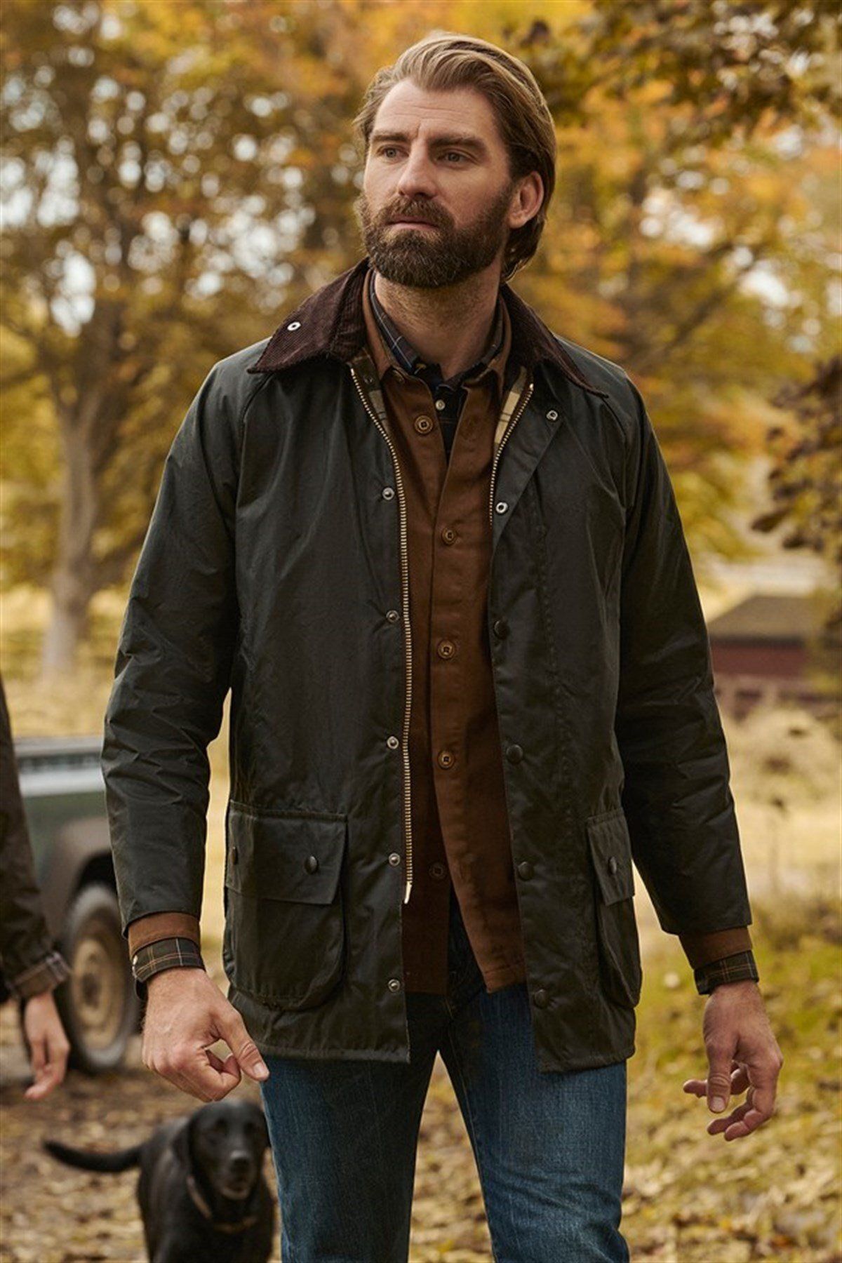 کاپشن سبز مردانه ژاکت روغن SG91 SAGE اورجینال Barbour