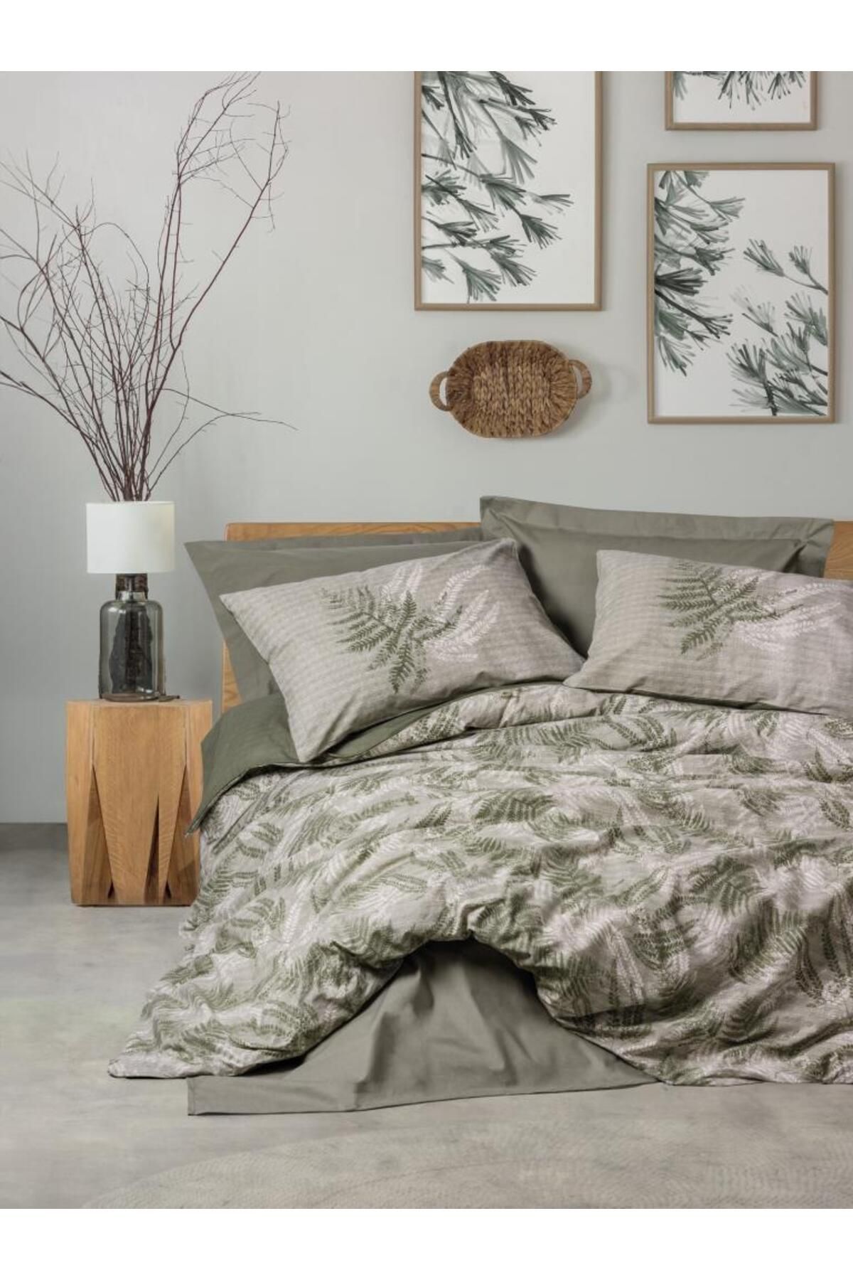 LovelymCo Dual Çift Kişilik Nev Takımı Frond Haki