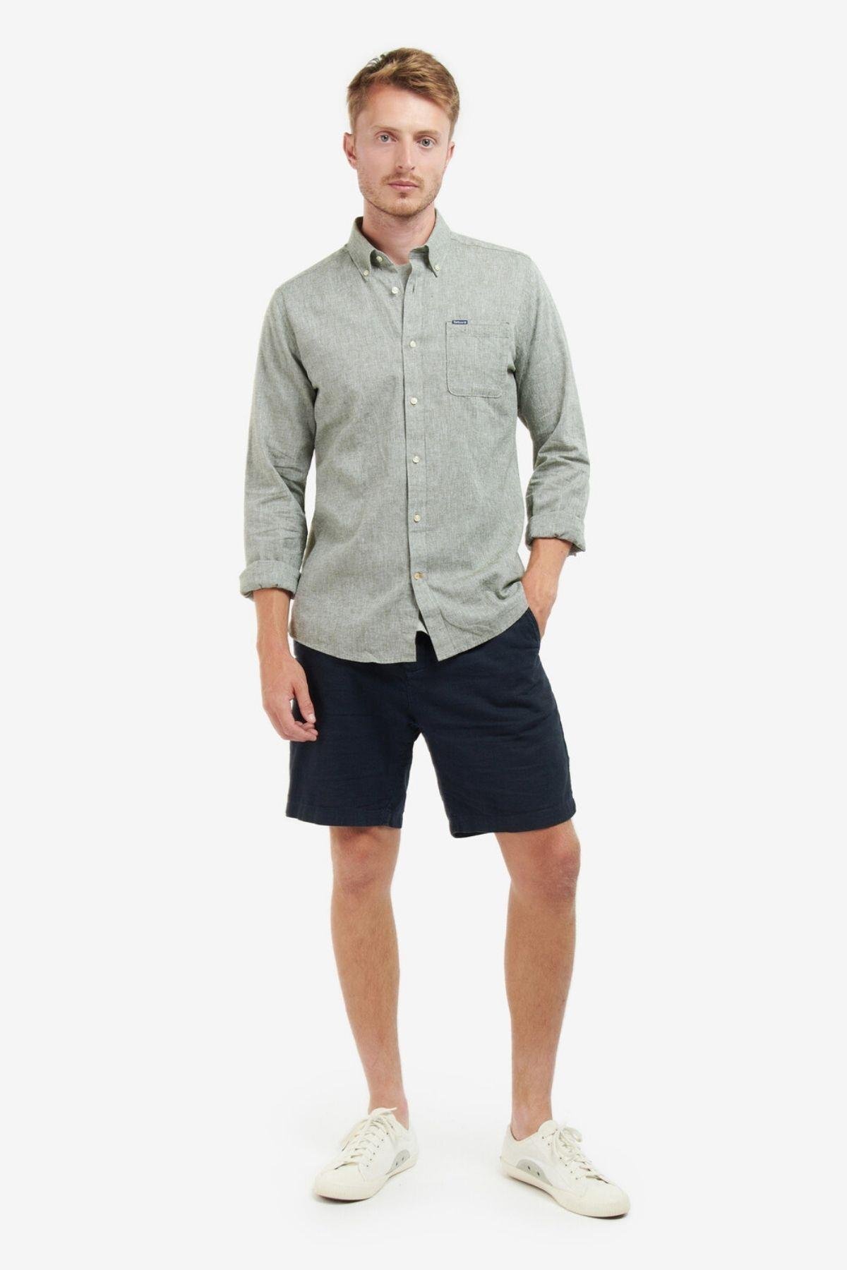 پیراهن مردانه راسته آستین بلند | باربور Barbour MSH5090-OL311 - تصویر 4