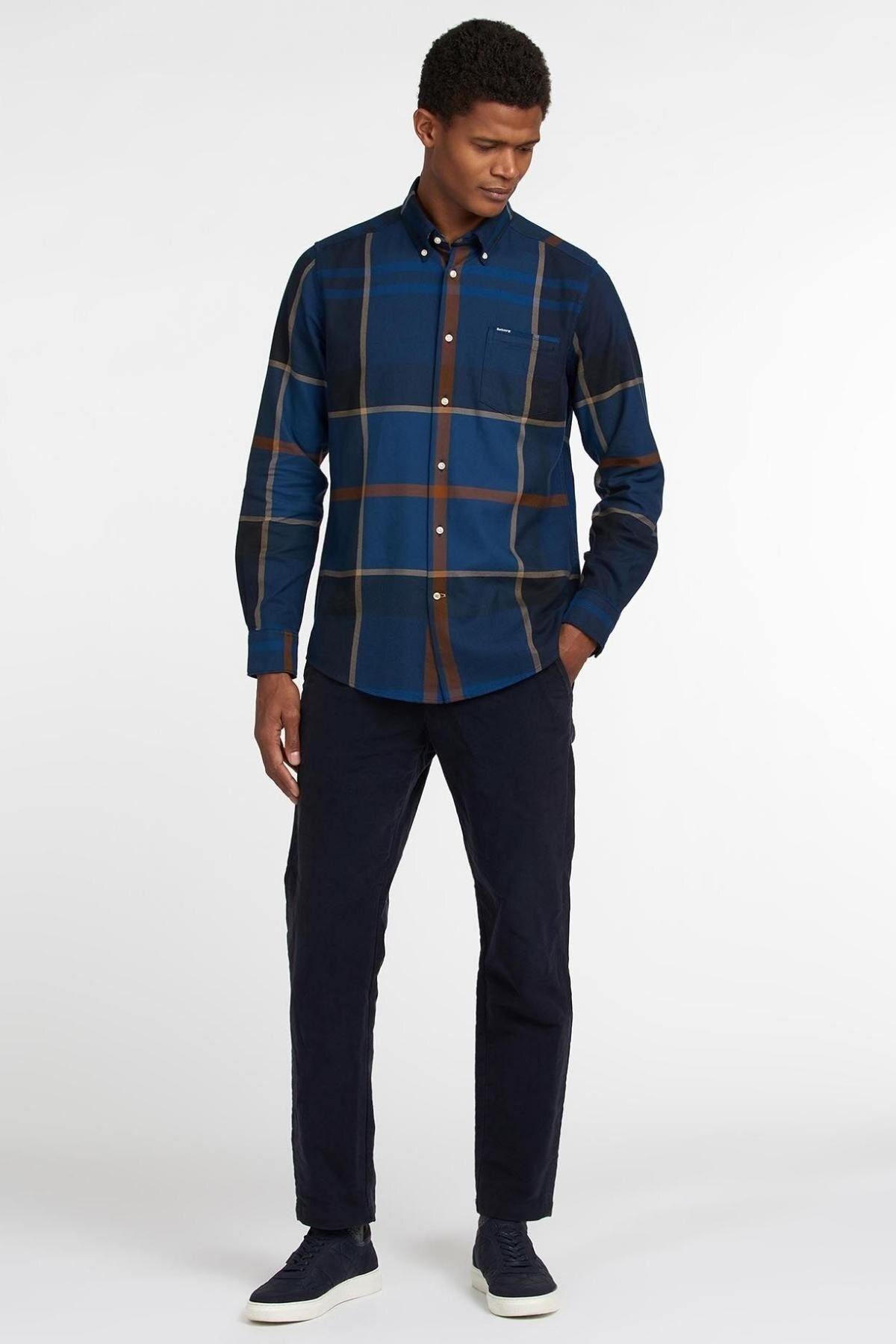 پیراهن مردانه راسته قایقی - خارج از شانه | باربور Barbour MSH4980-TN54 - تصویر 2