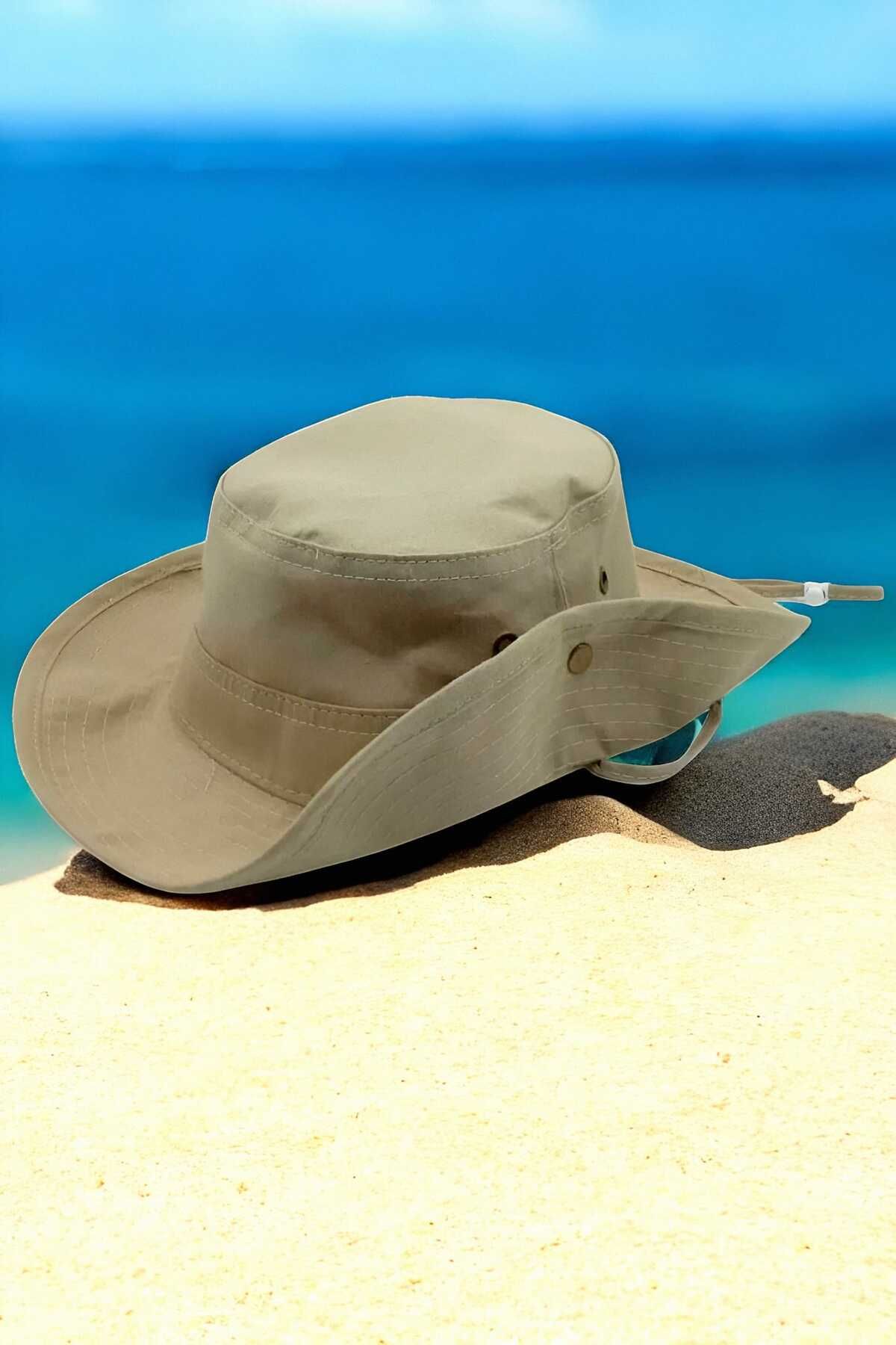 Trenderrs Unisex Καλοκαιρινό Πτυσσόμενο Καπέλο Safari Fedora für Adult Unisex - 56