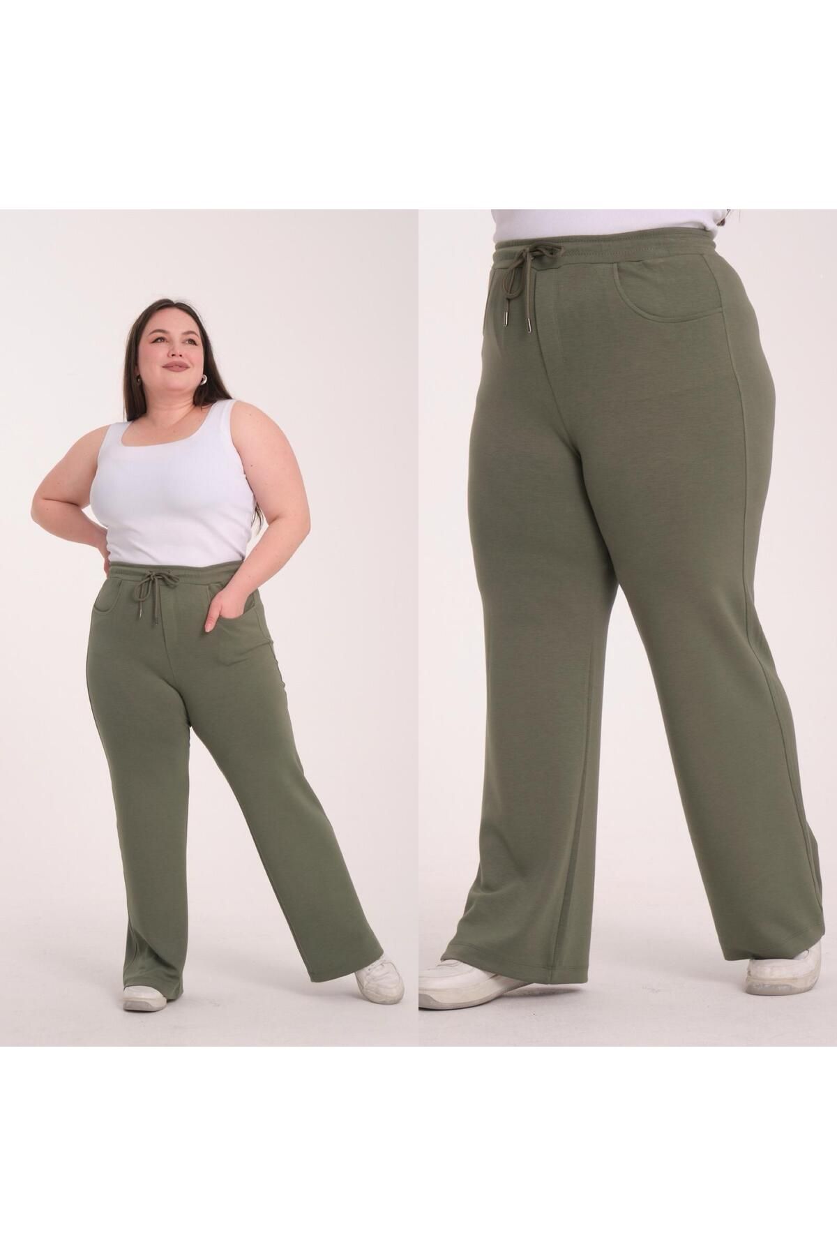 SERRAXXL Pantaloni Mărime Mare De Țesătură Palazzo (oysho). Femeie - 52