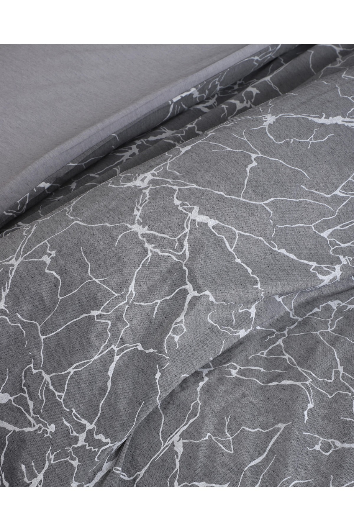 ÇIQRIK HOME-Single Ranforce Duvet Cover Set with Elastic Sheets - Stripe Pattern 5