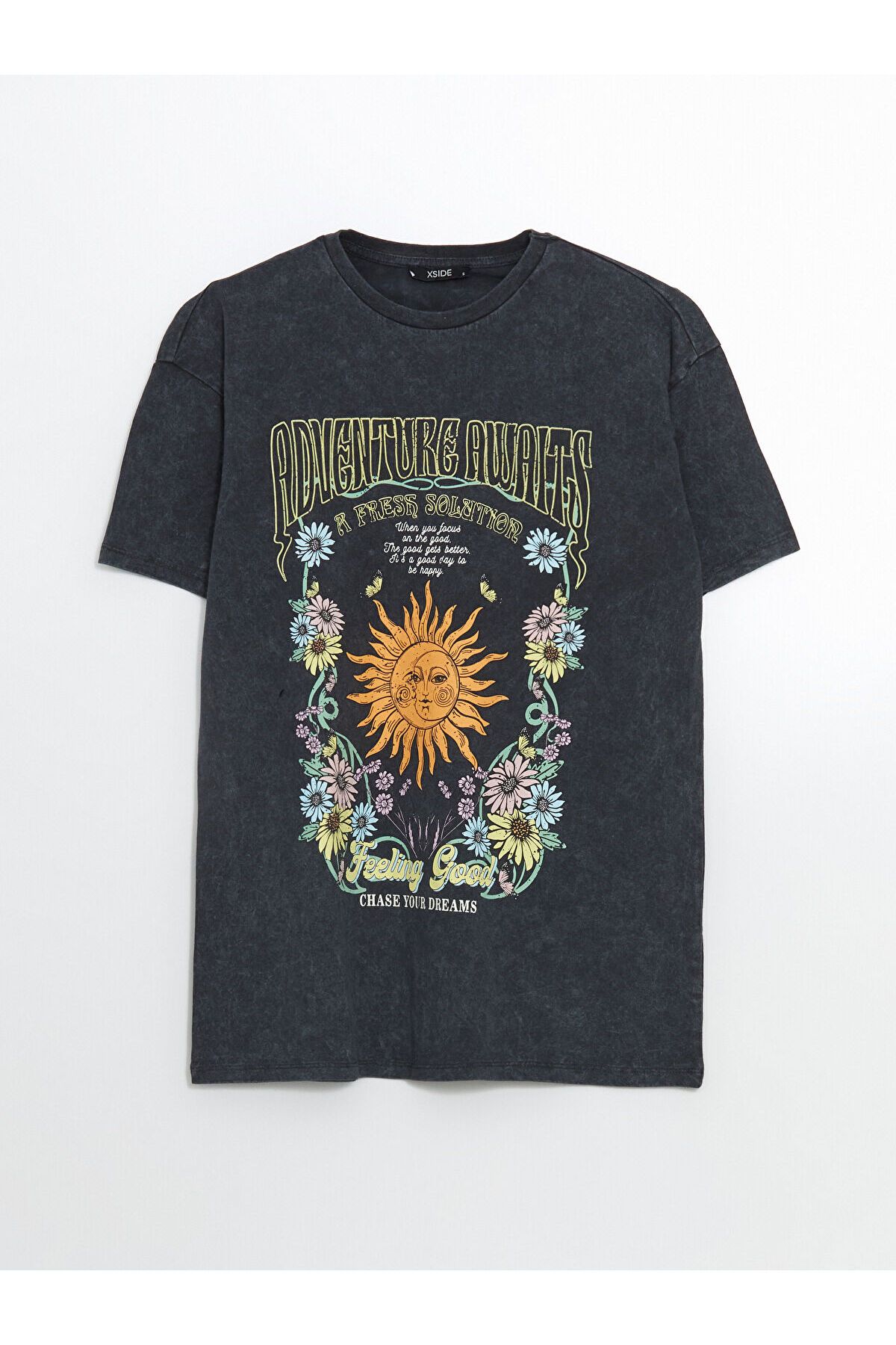 LC Waikiki Tricou De Damă Cu Imprimeu Cu Gât Crew Femeie - M