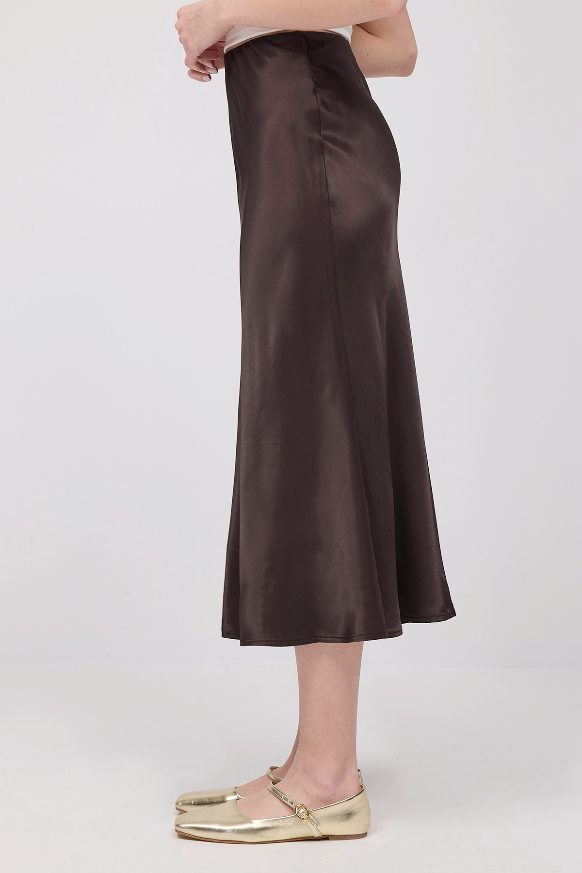 Addax  Saten Midi Etek E16025-T3 - Görsel 7