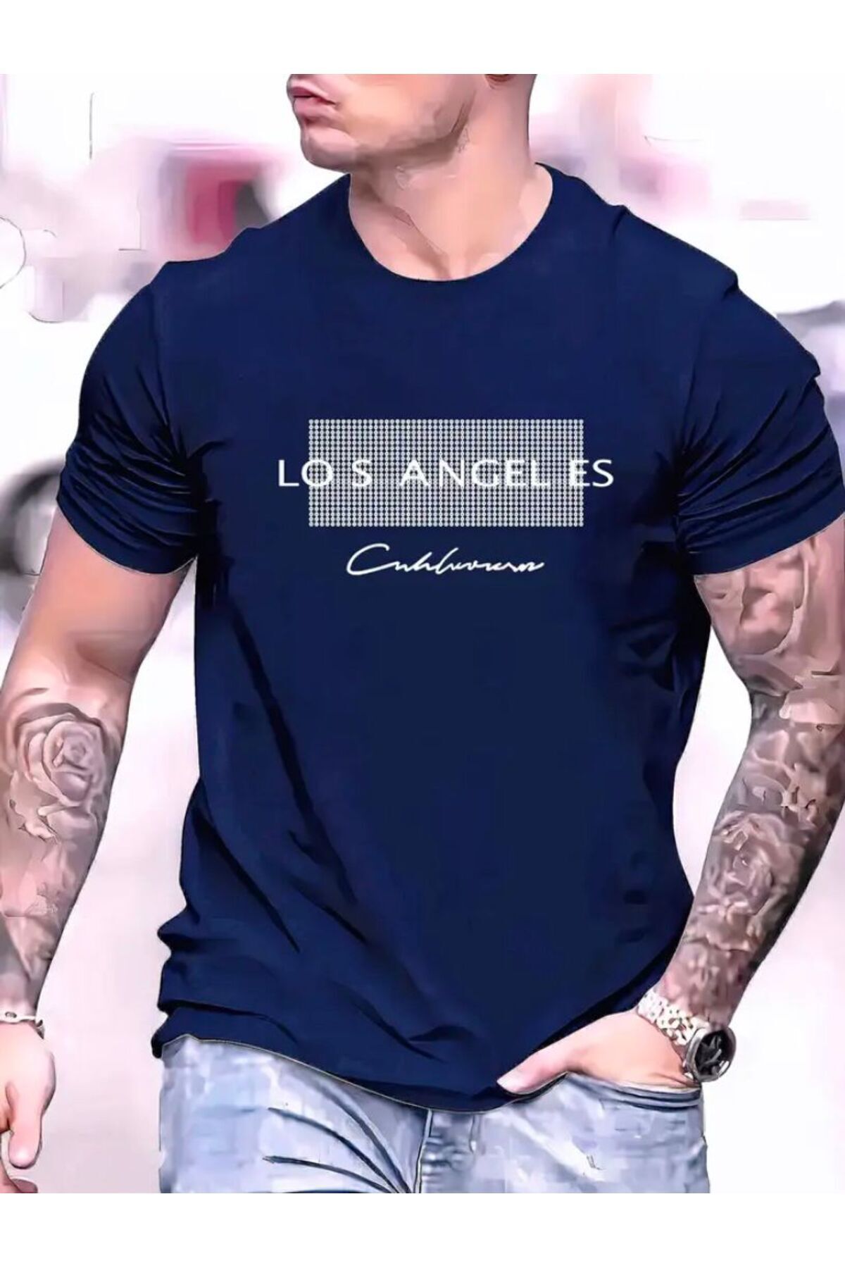 Tarzsokak Losangels Baskılı Basic