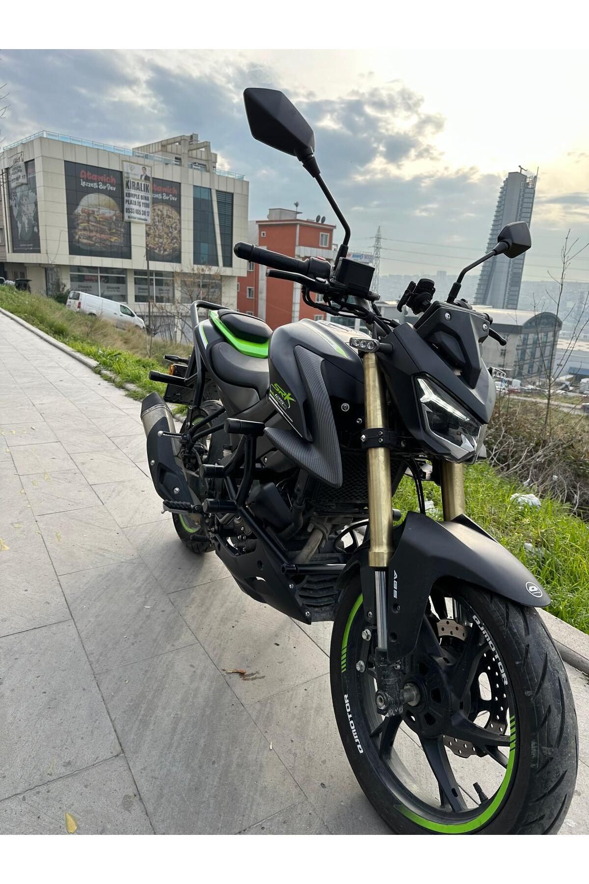 Hamza Motors Srk 125s Koruma demiri Ön&Arka Set(Siyah)