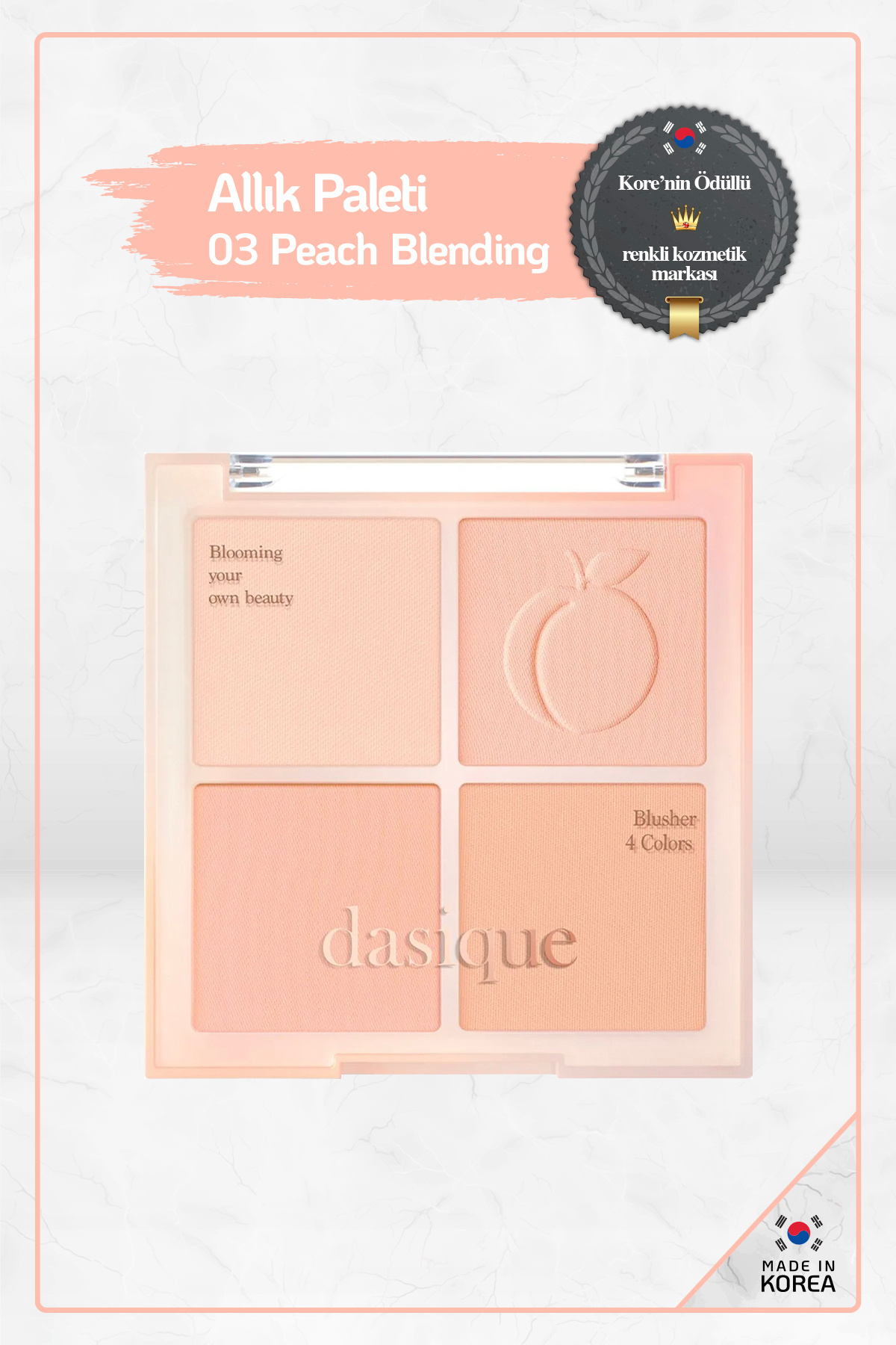 dasique-03 Peach Blending - Korean Blush Blending Mood Cheek - Made in Korea (Marico Cosmeti̇c) 1