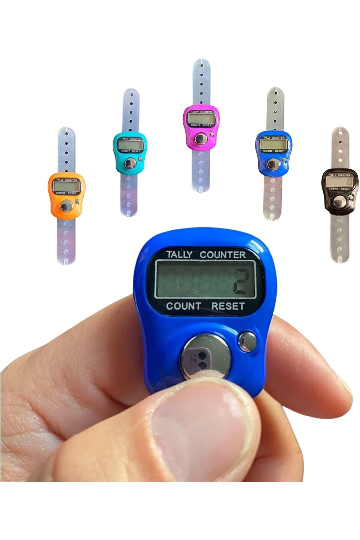 AWH-Superstar Finger Counter Clicker, 5-Pack Resettable 5-Digit Digital Tally Counter for Sports. 1