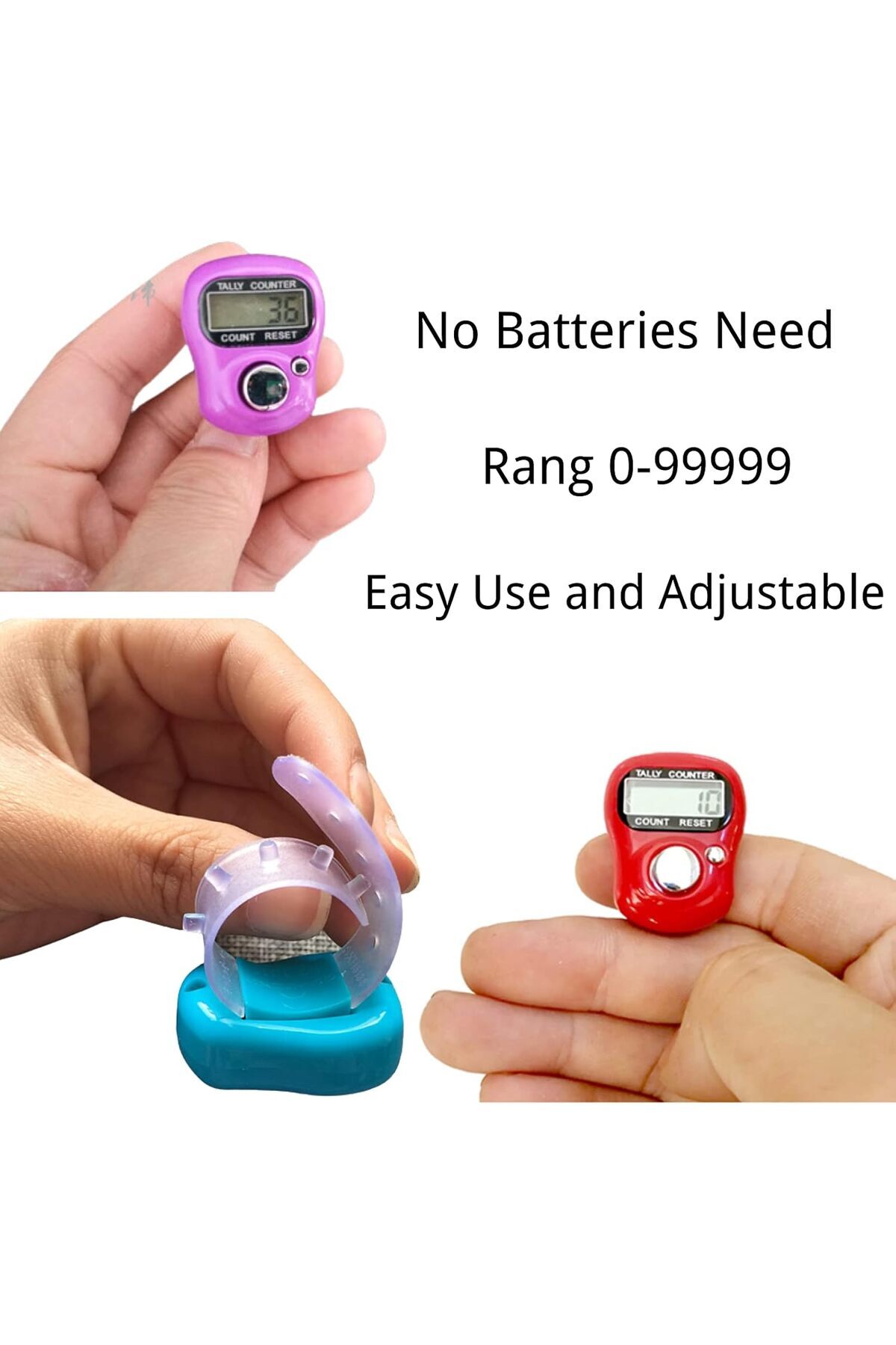 AWH-Superstar Finger Counter Clicker, 5-Pack Resettable 5-Digit Digital Tally Counter for Sports. 3