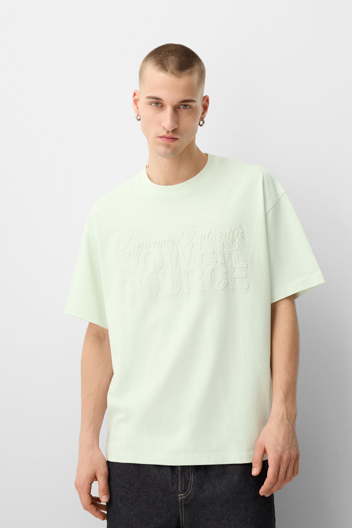 Bershka-Printed Embroidered Thick Short Sleeve T-shirt Ramadan 1