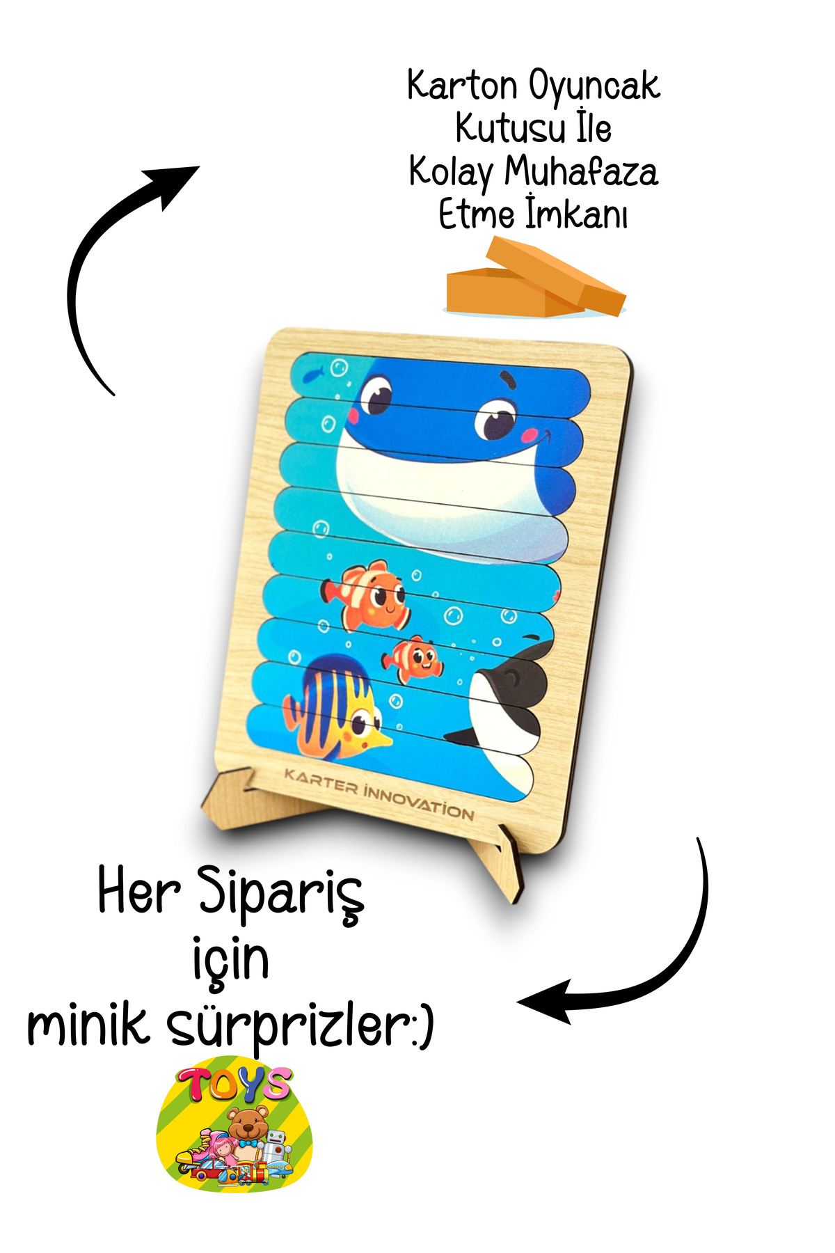 Karter İnovasyon Cubuk Puzzle, 10lu Set Puzzle, Hayvan Puzzle, Montesorri Puzzle, Hayvan Yapboz, 10lu Yapboz fotoğrafı 5 (önizleme)