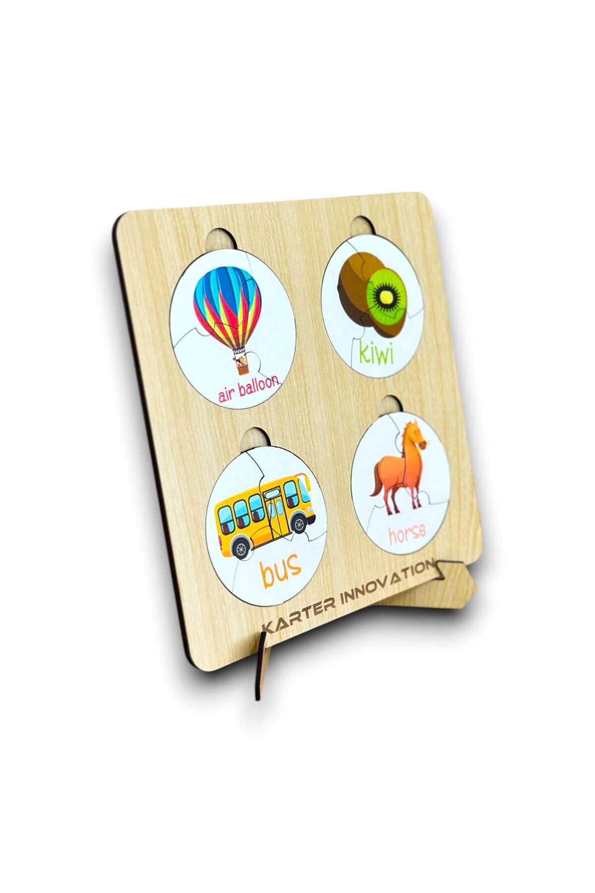 Karter İnovasyon Ahsap Ingilizce Kavram Ögrenme Seti, Ingilizce Meyveler, Ingilizce Hayvanlar, Ulasim Aracları fotoğrafı 5 (önizleme)