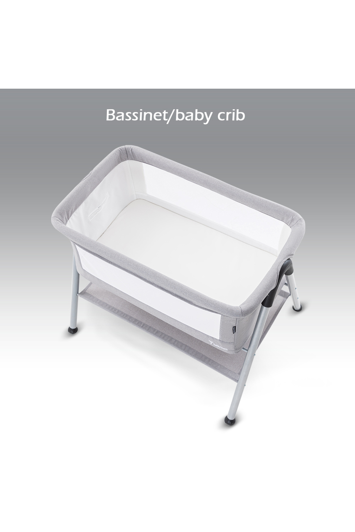 TEKNUM-SLEEPZEN 2 Bedside Crib Bassinet - Grey 5
