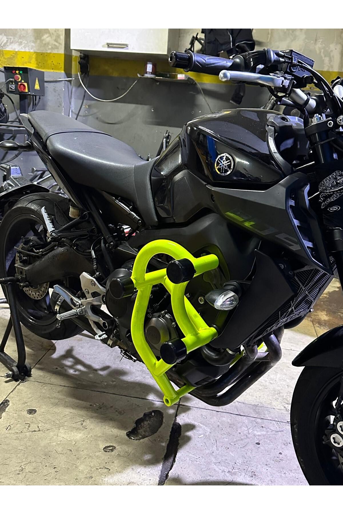 Hamza Motors Yamaha MT09 Uyumlu Ön koruma demiri (Neon Sarı)