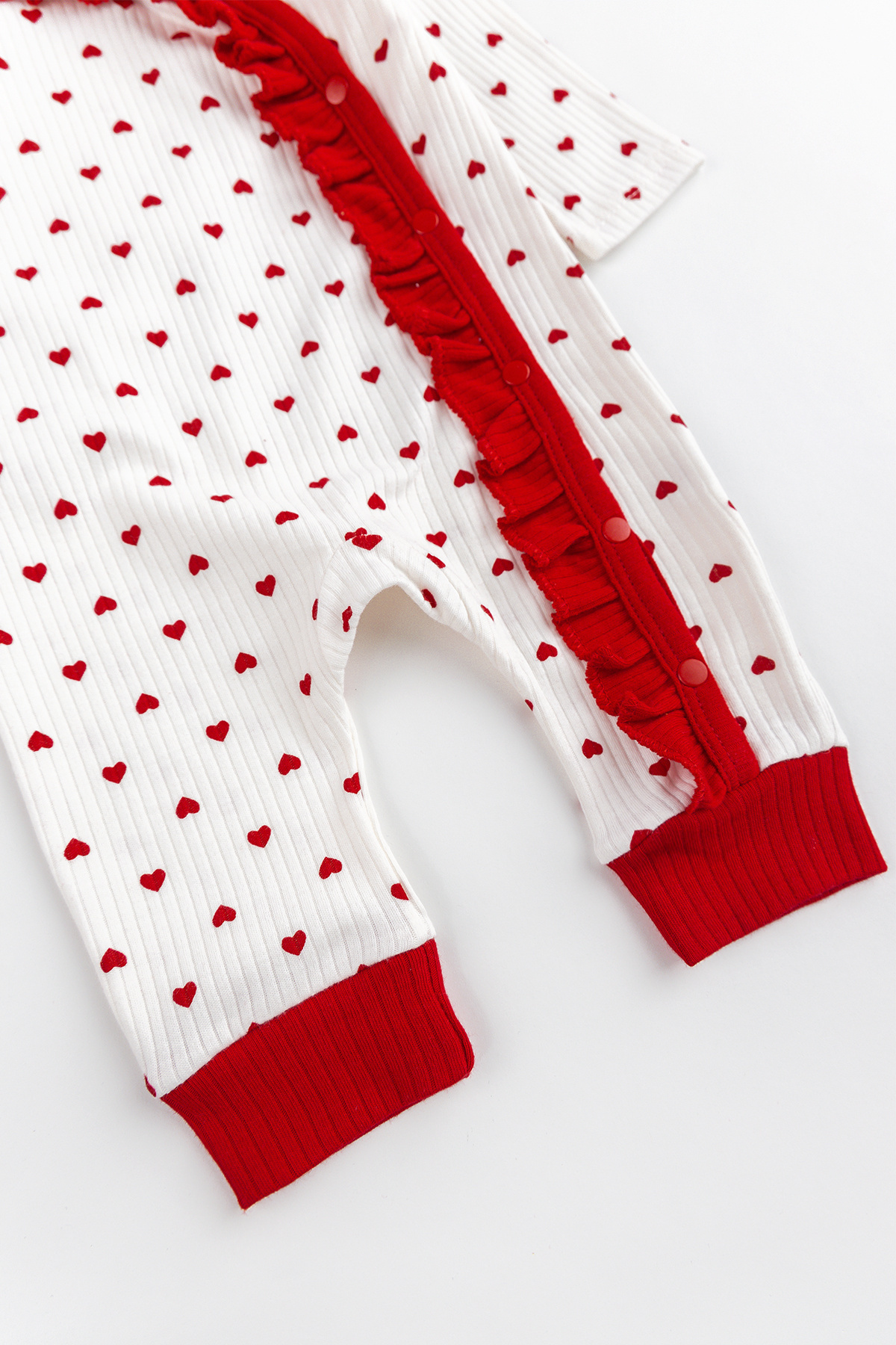 Babymod-Baby Girl Romper Set with Heart Ruffle Bandana 5