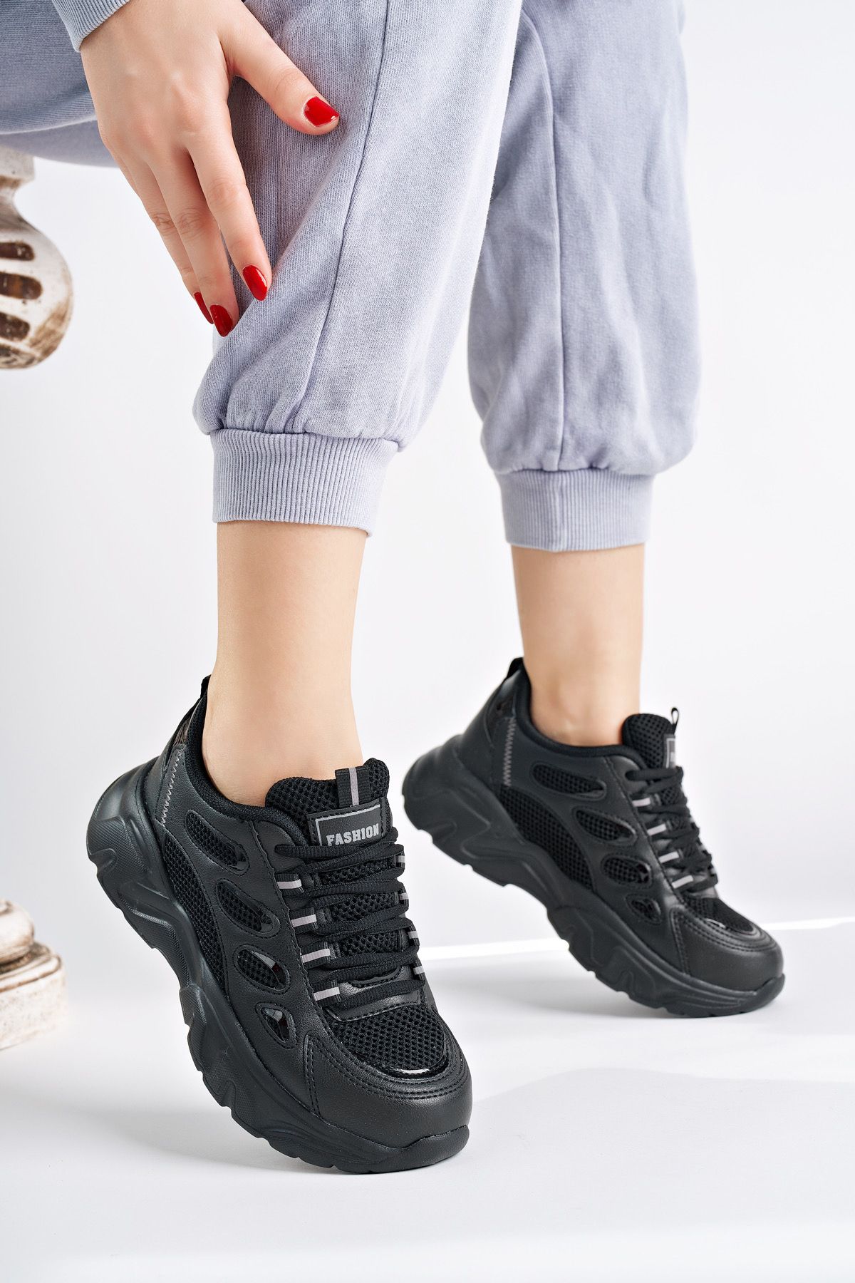 Moda Kadıköy-Women's Black Sneaker Shoes 3