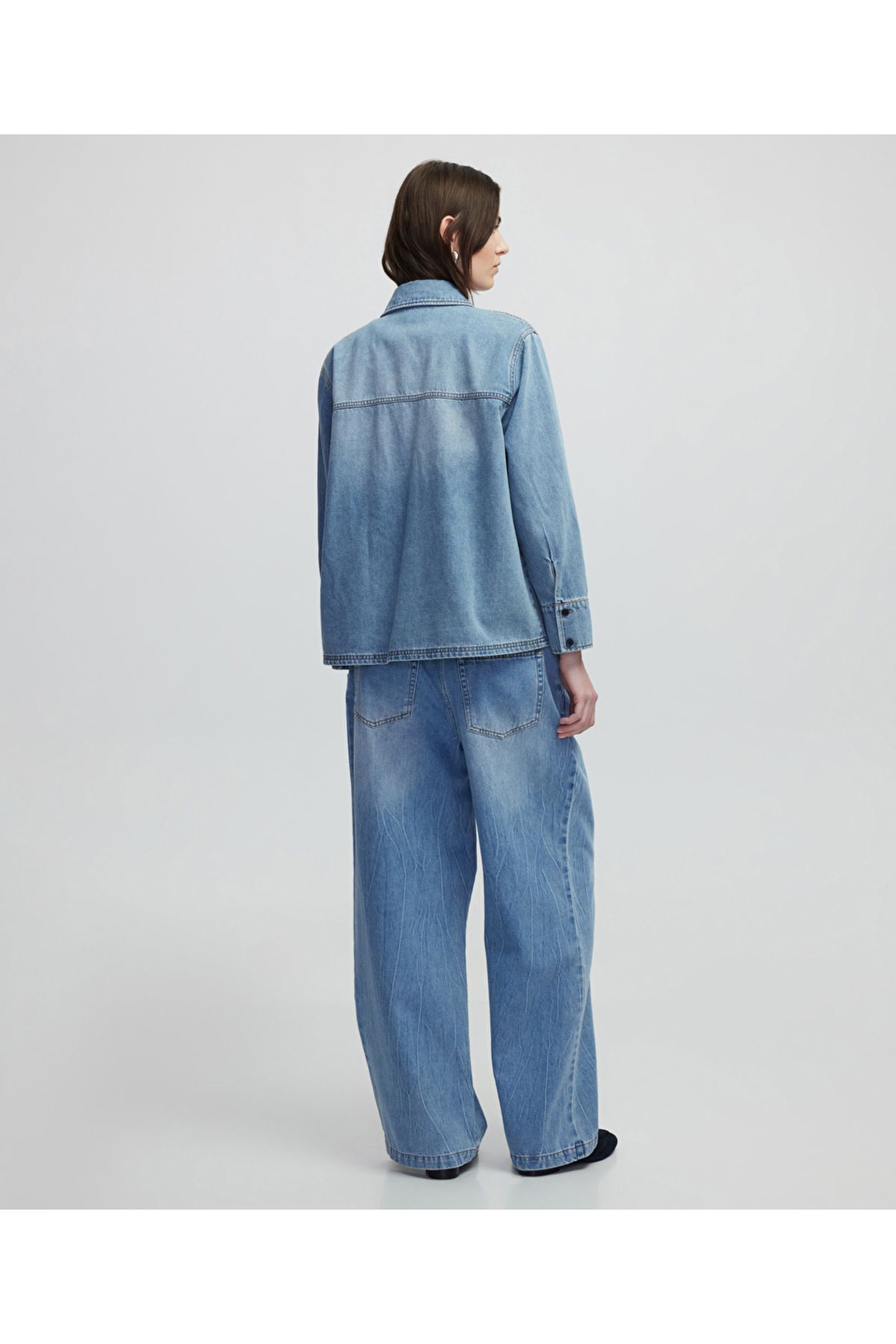 İpekyol-Embroidered denim shirt 6