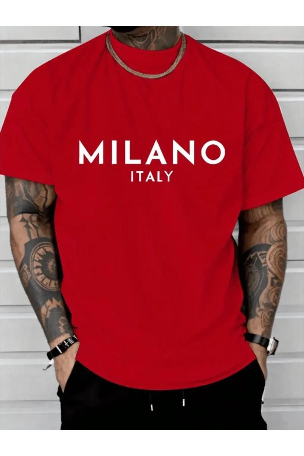 T-shirt Homme FAMILY FIRST MILANO Blanc 100% Coton - Neuf Avec étiquettes