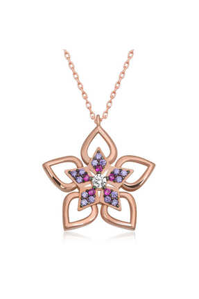 Fun and Market 925 Ayar Gümüş Çiçek Kadın Gümüş Kolye