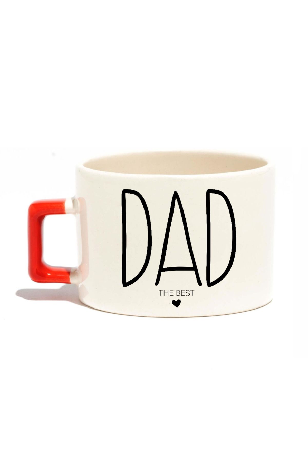 Öz Kupa-Mom Dad the Best Printed Couple 2-Piece Red Motto Cup 3