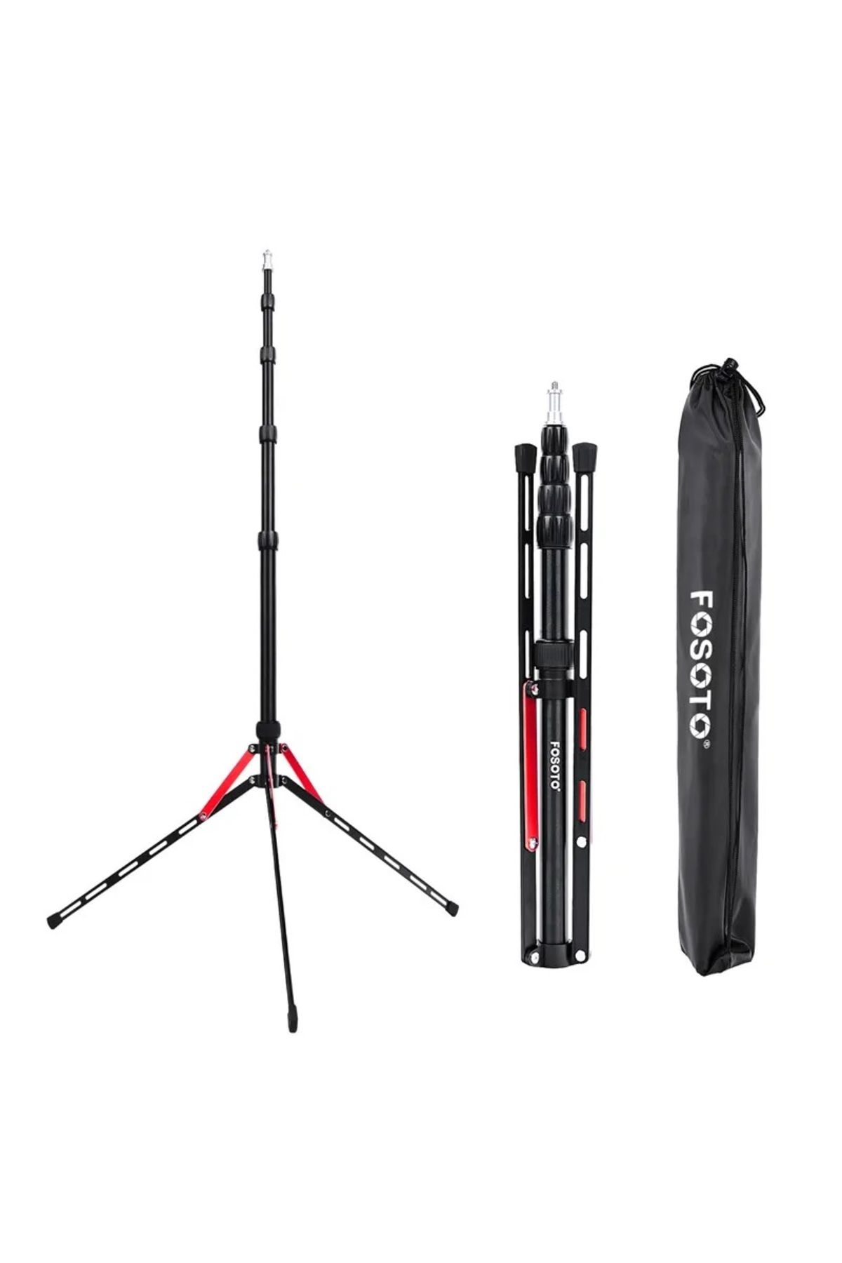 Choice-red Fosoto FT-190B Red Led Light Tripod Stand Bag 2.22m Softbox For Photo Studio Photographic Lighti 1