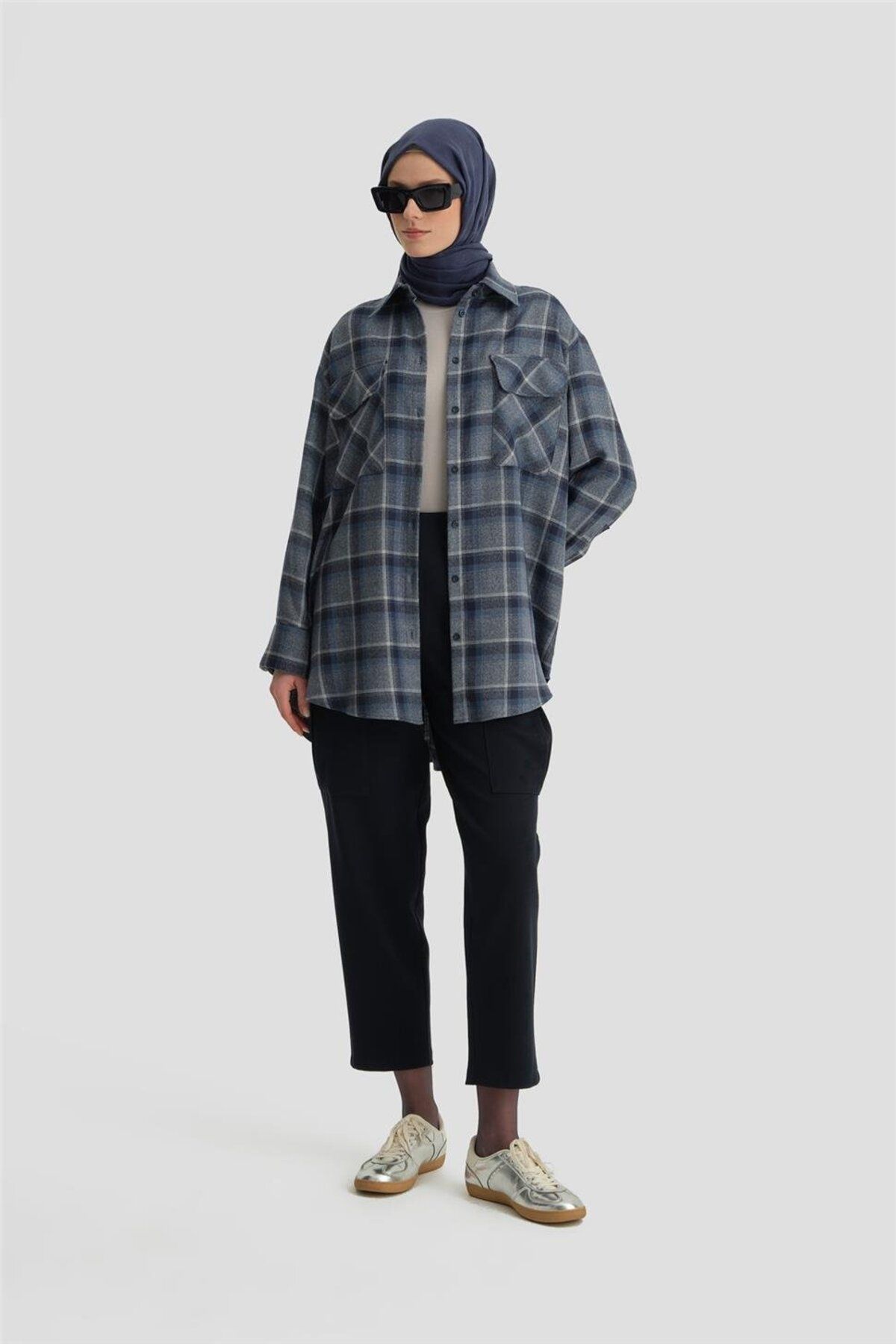 Flap Pocket Lumberjack Shirt Ort3637 Indigo Armine