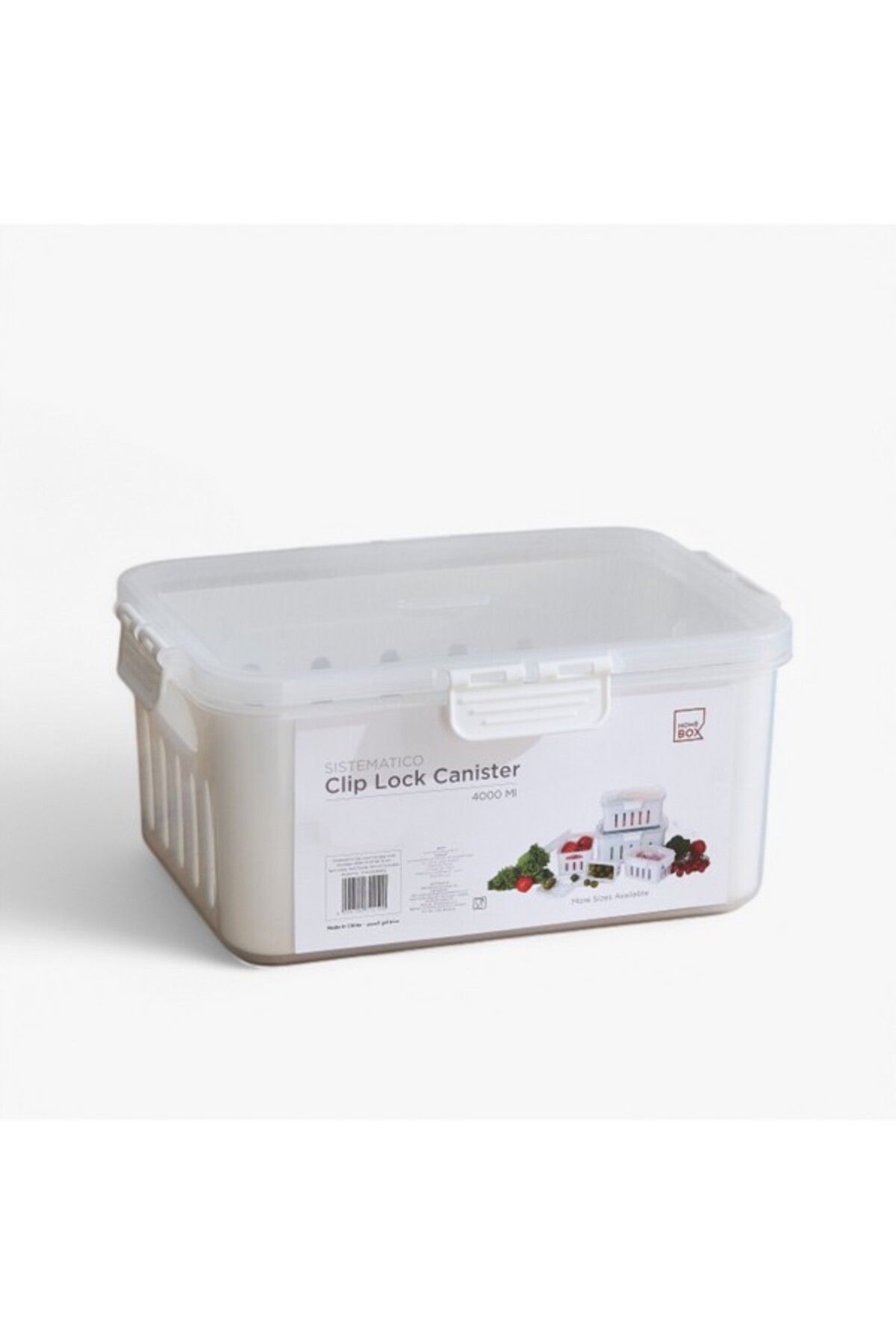 Home Box-Sistematico Clip Lock Canister with Drainage 4000 ml 6