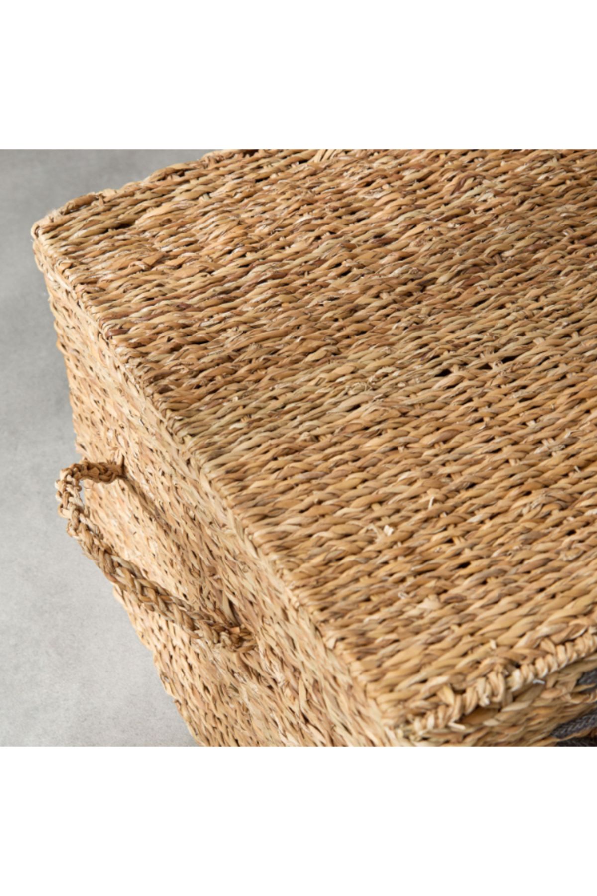 Home Box-Naturaloom Stitch Rectangular Trunk with Iron Frame Inside 60x45x32 cm 4