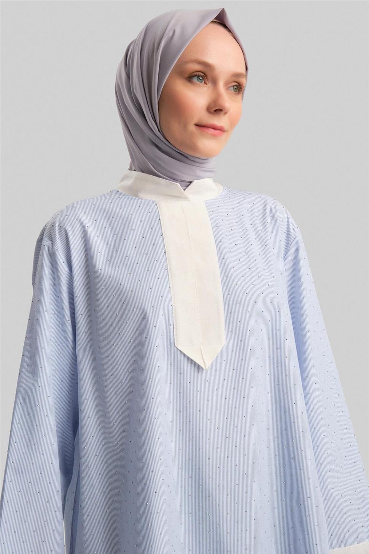 پیراهن راه راه Grosgrain And Stone 24y3556 آبی Armine