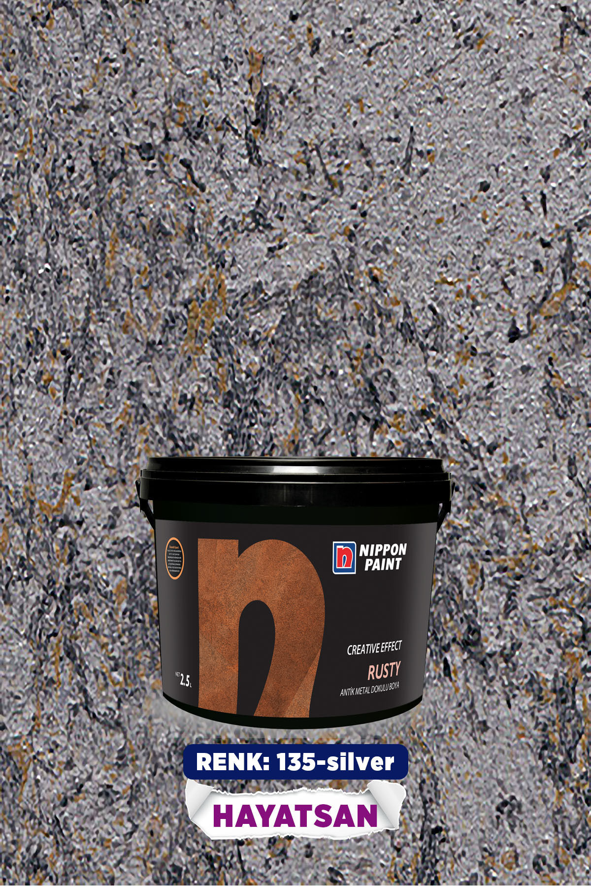Rustyページ Nippon Paint RUSTY: Antik Metal Etkili Dekoratif İç Cephe Boyası