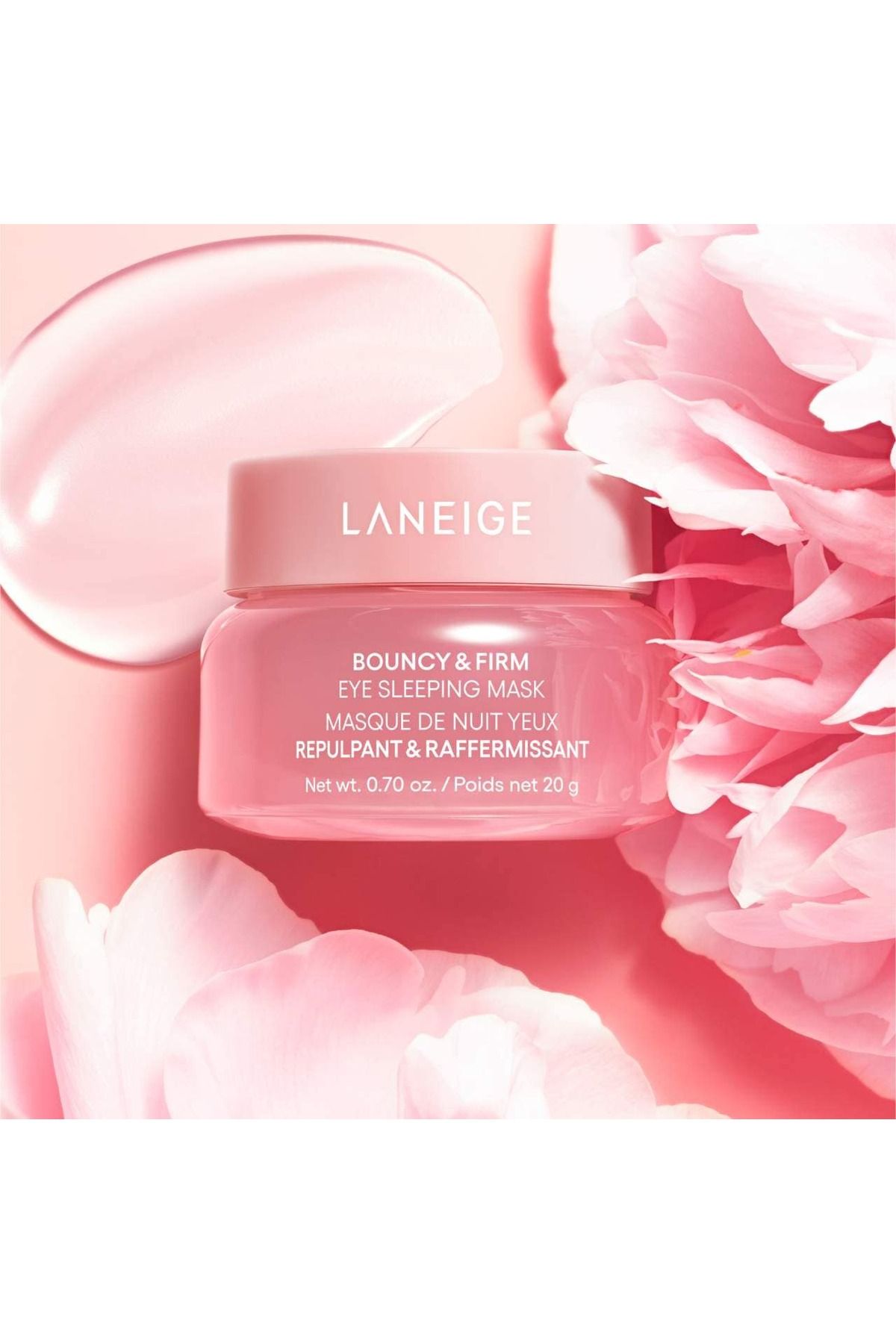 ماسک چشم خواب BOUNCY & FIRM BRIGHTTENING با PEONY + COLLAGEN COMPLEX Laneige