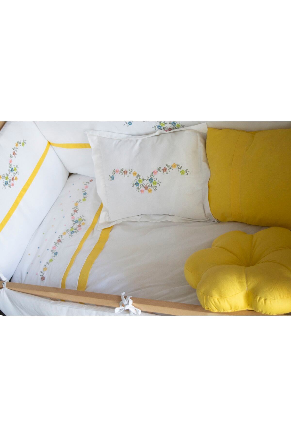 Kista Baby Bebek Uyku Seti Nevresim Takımı 60x120 Flower Sarı fotoğrafı 6 (önizleme)