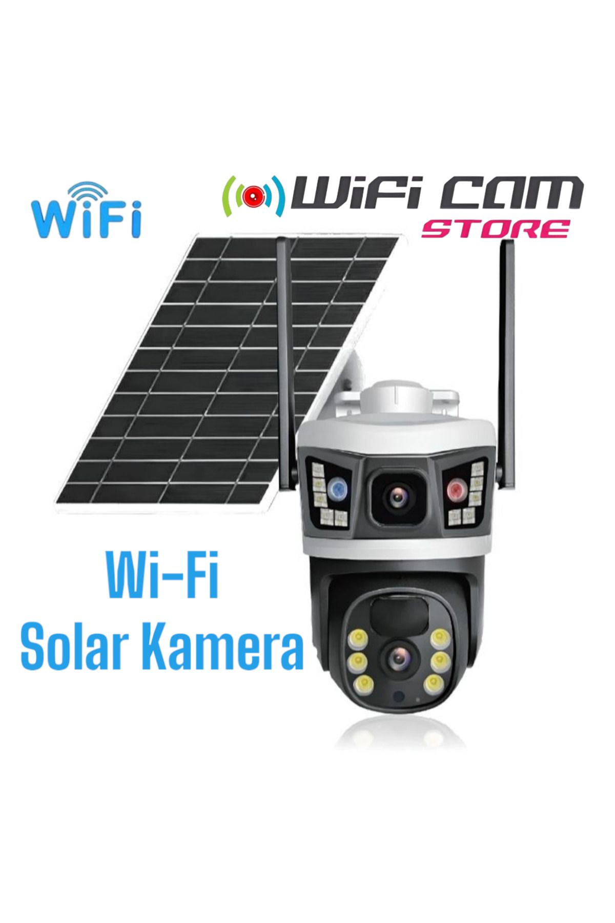 WİFİCAM Çift Kameralı Wifi Solar PTZ Kamera V380 Pro Yazılım