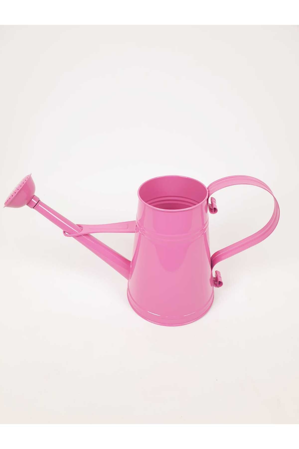 Genel Markalar Çiçek Bahçe Sulama Kabı Sulak  Vintage Metal 3 Litre Pembe
