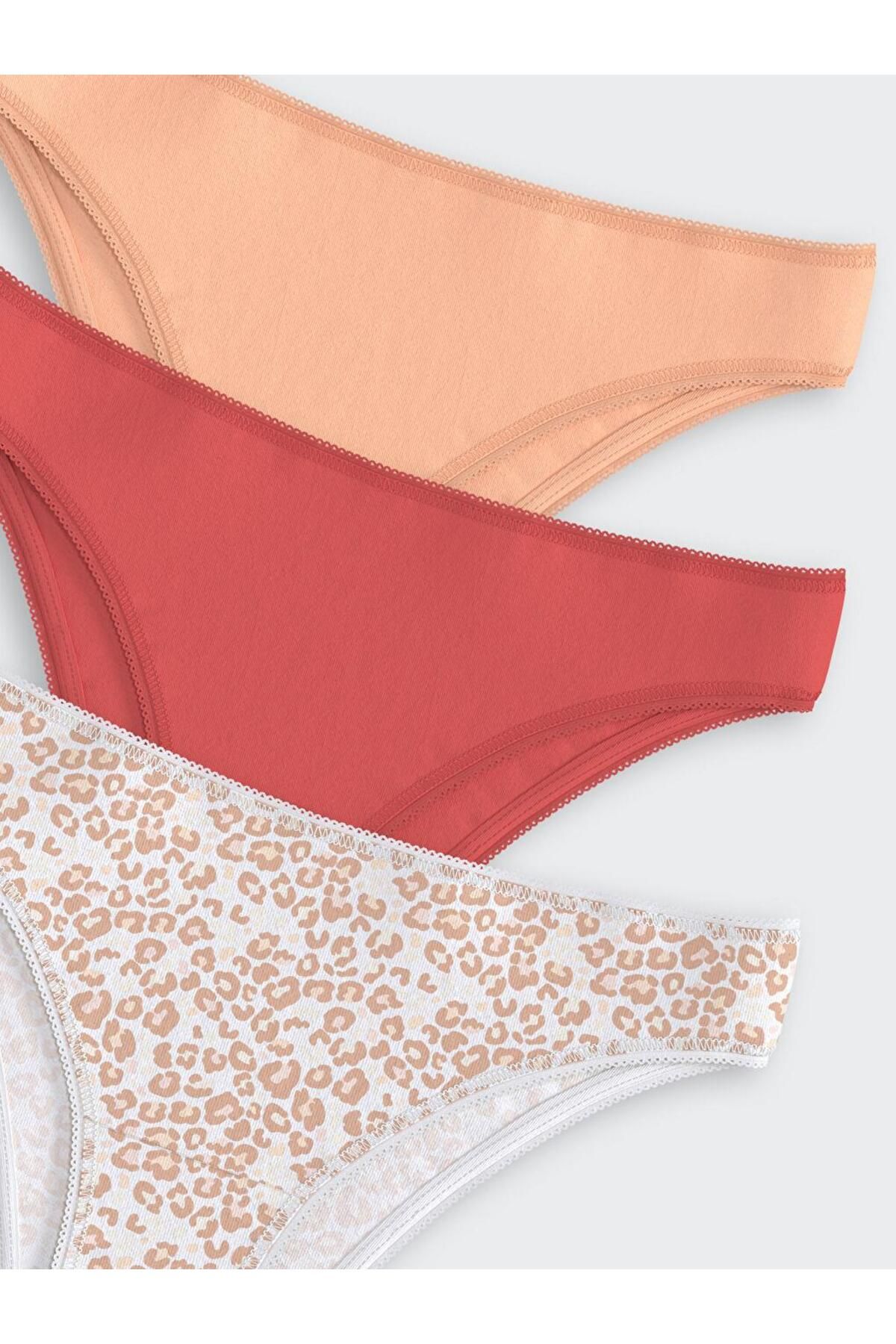 LC Waikiki-Chiloți de bikini cu model LCW DREAM pachet de 3 3
