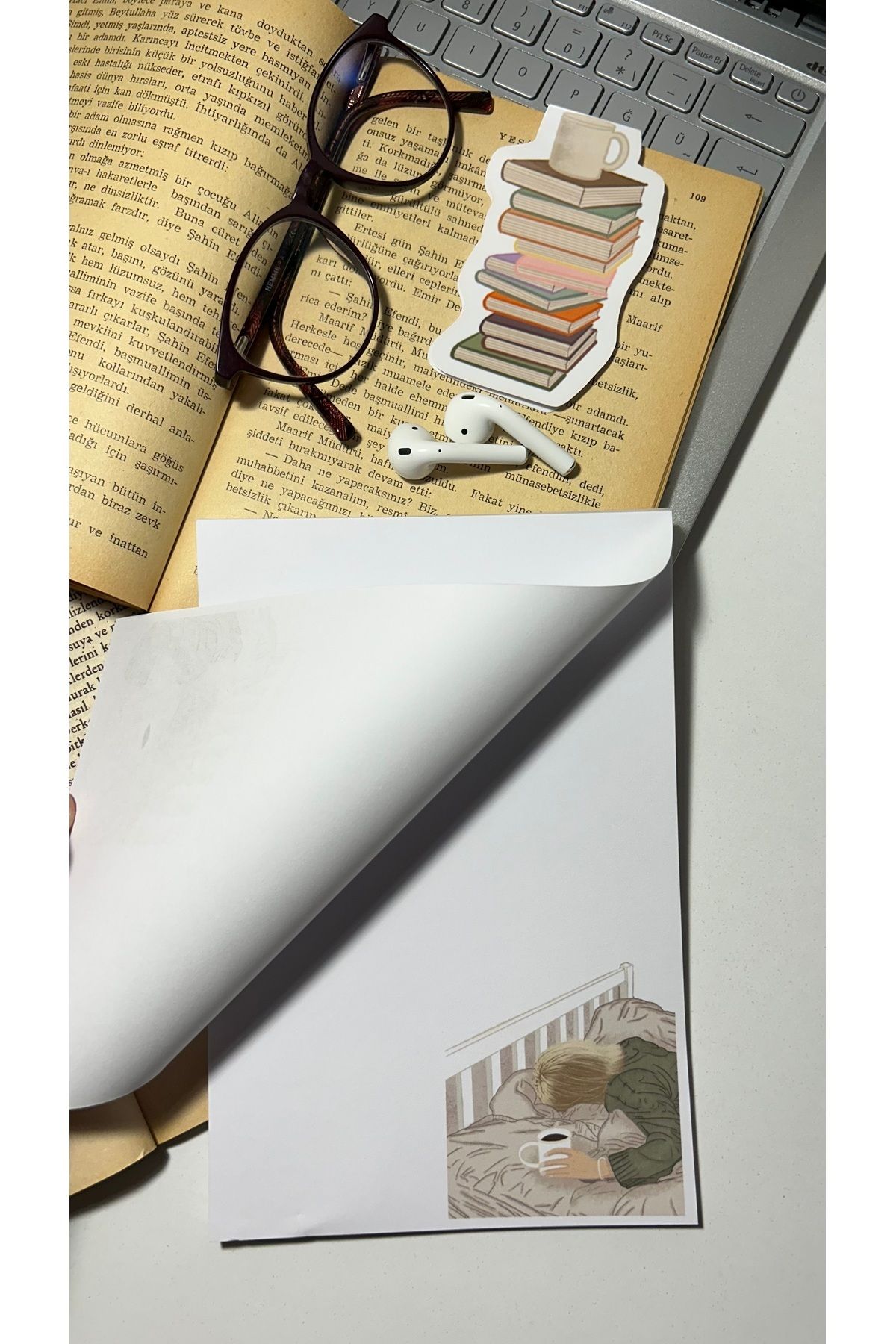 Handeto Kraft-Sleep Coffee Color Notepad - Check Pluck Notebook, Glue Memo Pad, A5 Unlined Notebook 3