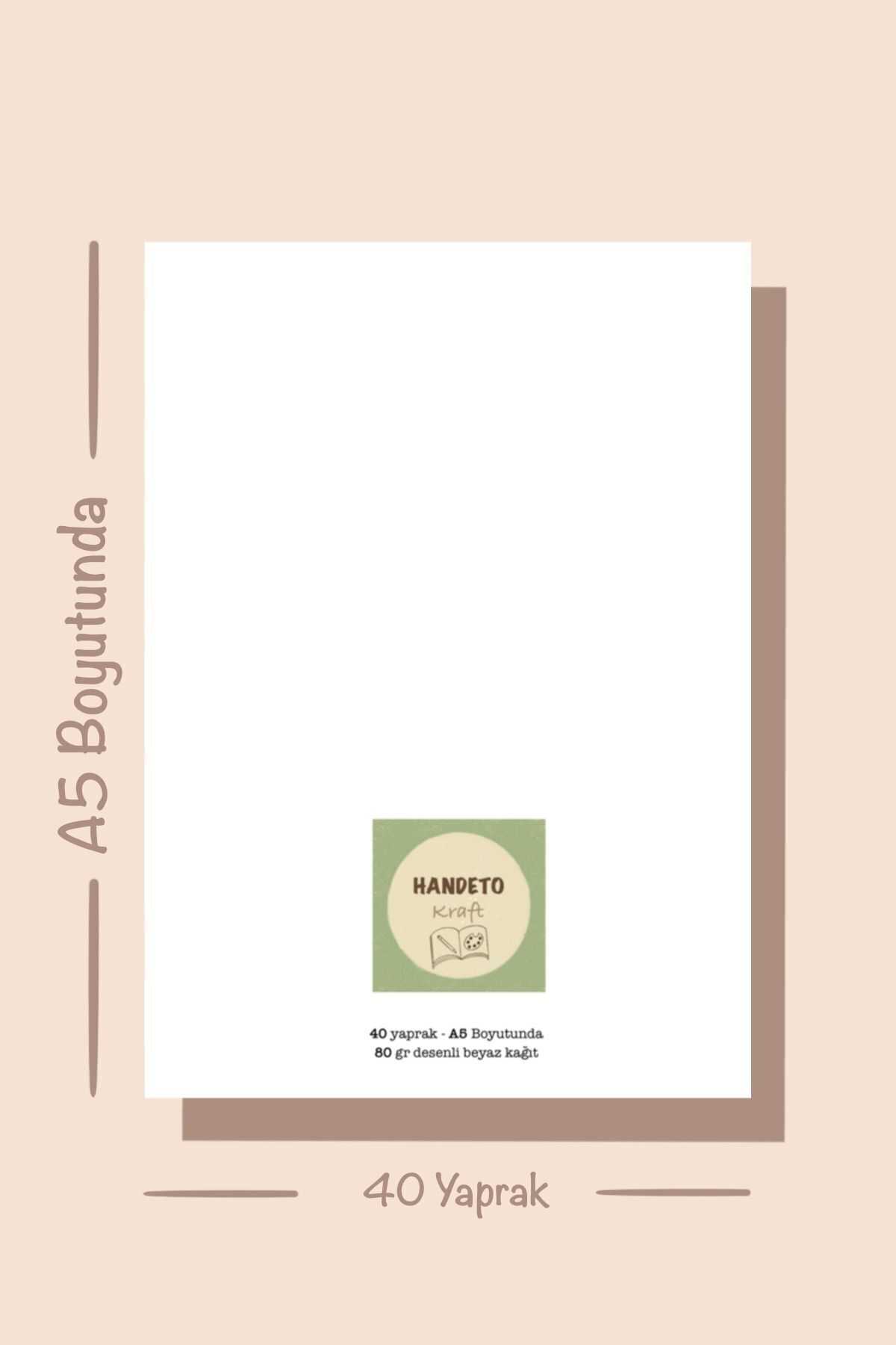 Handeto Kraft-دفتر ملاحظات على شكل سمكة، دفتر ملاحظات مع غراء، دفتر ملاحظات مقاس A5، دفتر ملاحظات غير مبطن 7